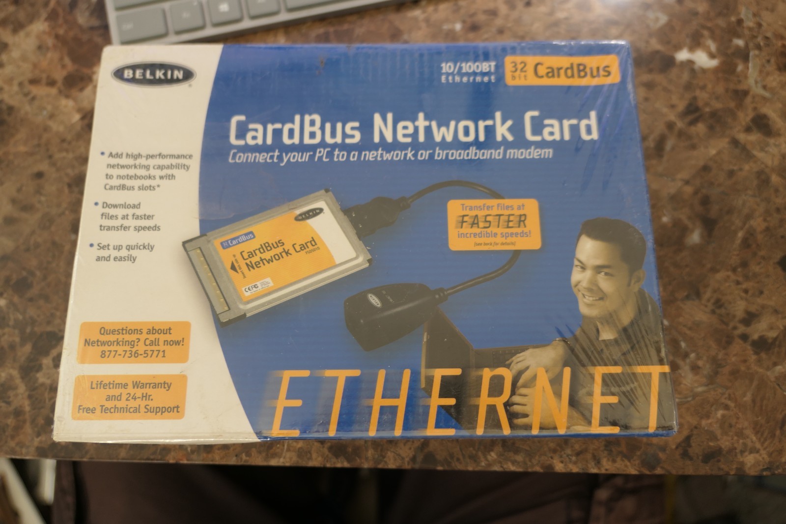 F5D5010 Belkin Cardbus 10/100BT Ethernet Network Card for Notebooks NEW SEALED