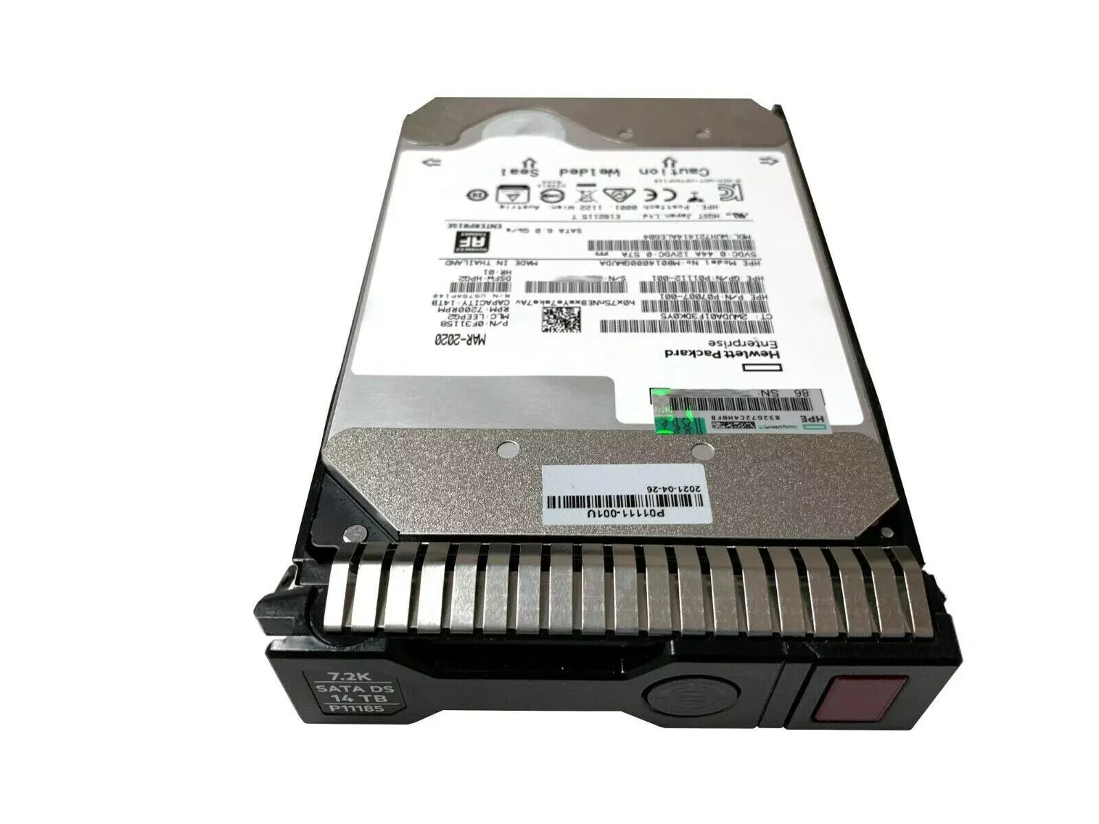 P11185-001 HP 14TB 7.2K SATA 6G SC 3.5" HDD W/Tray P09163-B21 Hard Drive