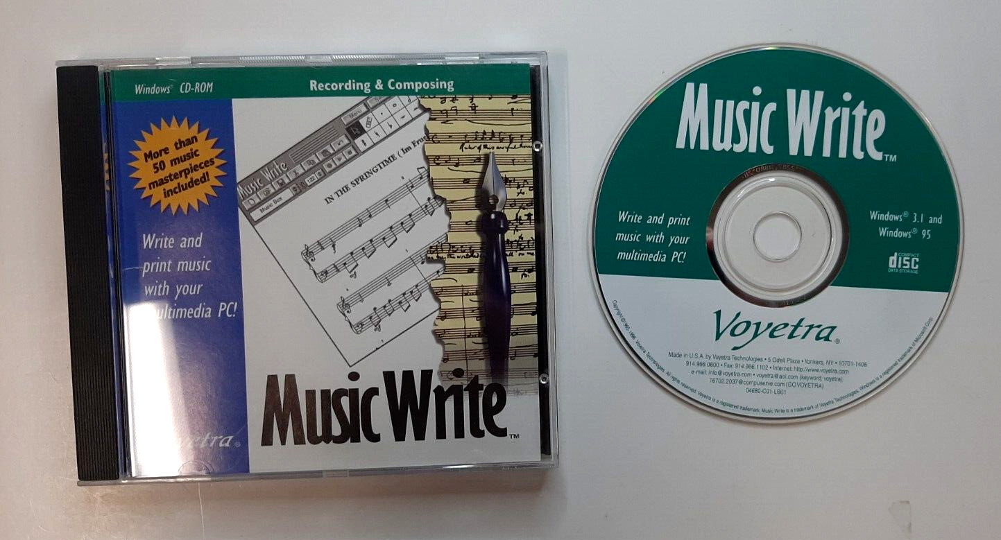 Voyetra Music Write PC CD-ROM 1996