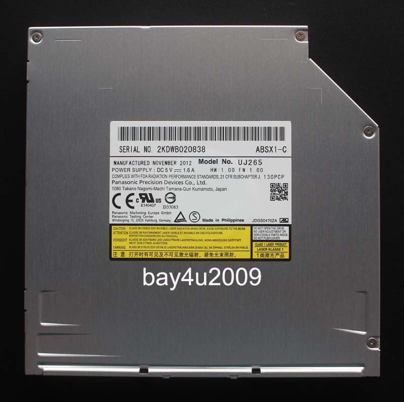 New Panasonic UJ-265 UJ-265A SATA BD-RE Blu-ray burner player Drive Slot Load