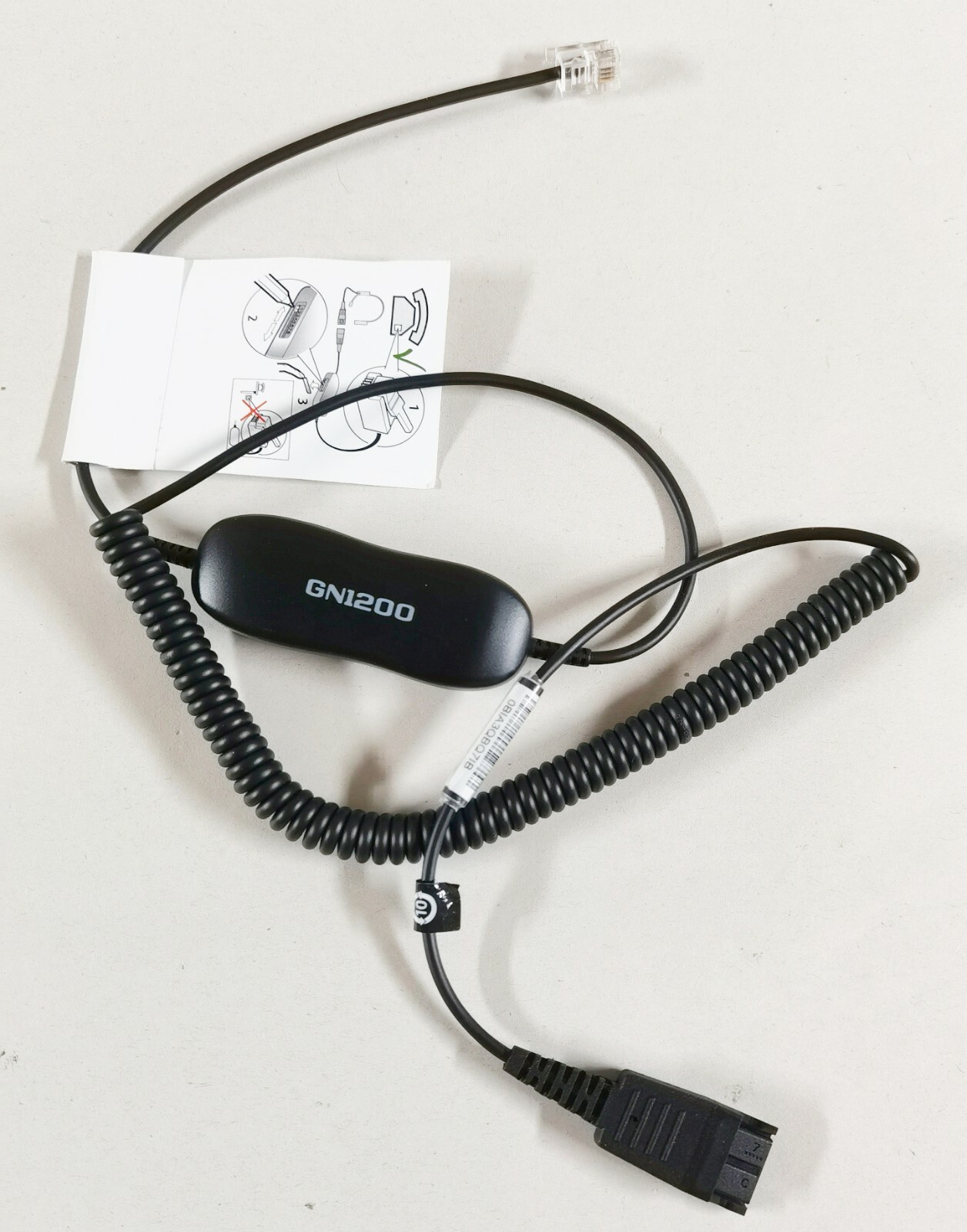 Jabra GN1200 Smart Coil Direct Connect 88011-99 Contact Center 6IN Cord Adapter