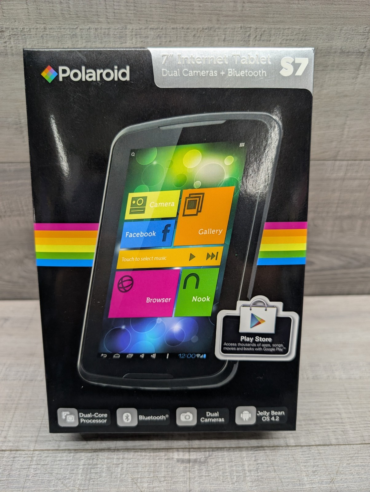 Polaroid S7 7” Internet Tablet, Dual Cameras & Bluetooth - New Sealed in Box 