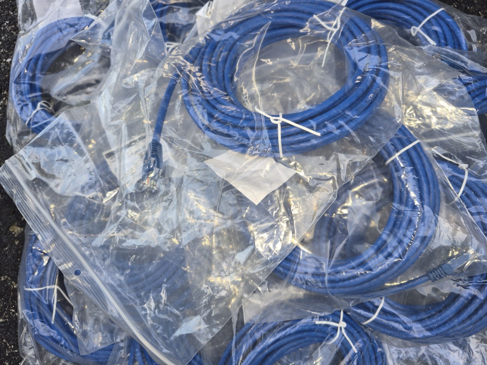 Lot of 20 CAT6 Ethernet Patch Cord RJ-45 LAN Network Cable Blue 10 FT