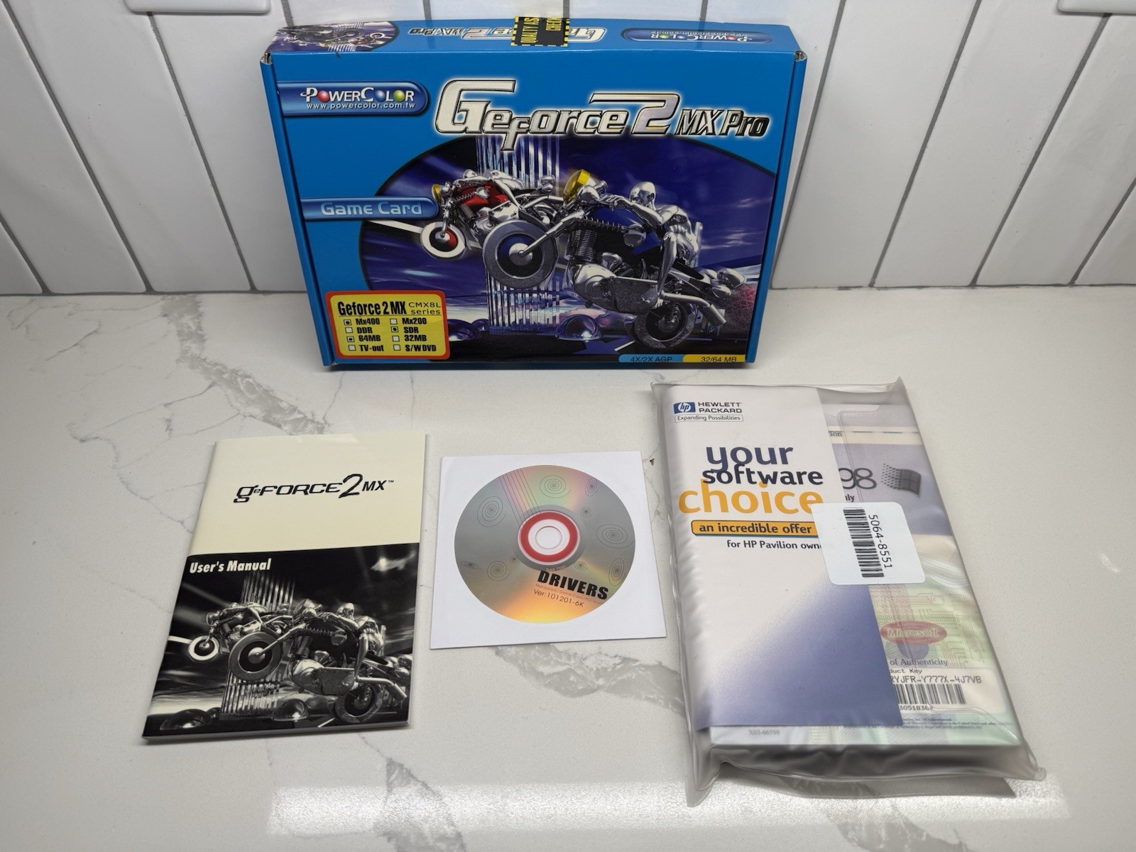 NVIDIA GeForce2 MX PRO MX400 64MB SDR Box, Manual And Disk Only