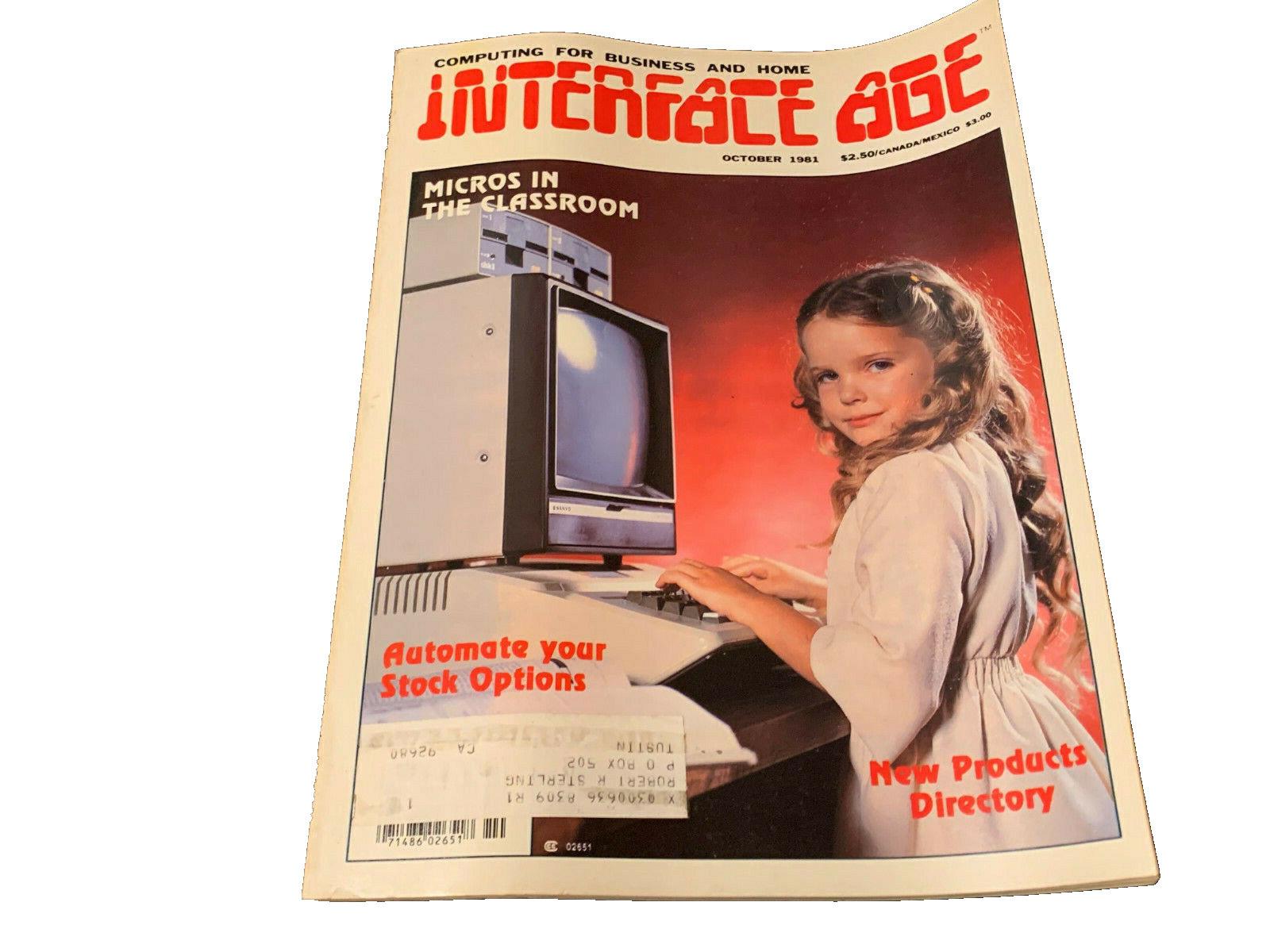 INTERFACE AGE MAGAZINE VINTAGE OCT 1981 RARE LAST ONE QTY-1