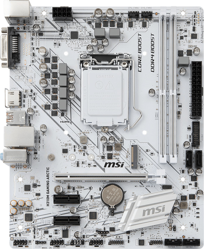 100% Test FOR MSI H310M GAMING ARCTIC Motherboard LGA1151 32G DVI+