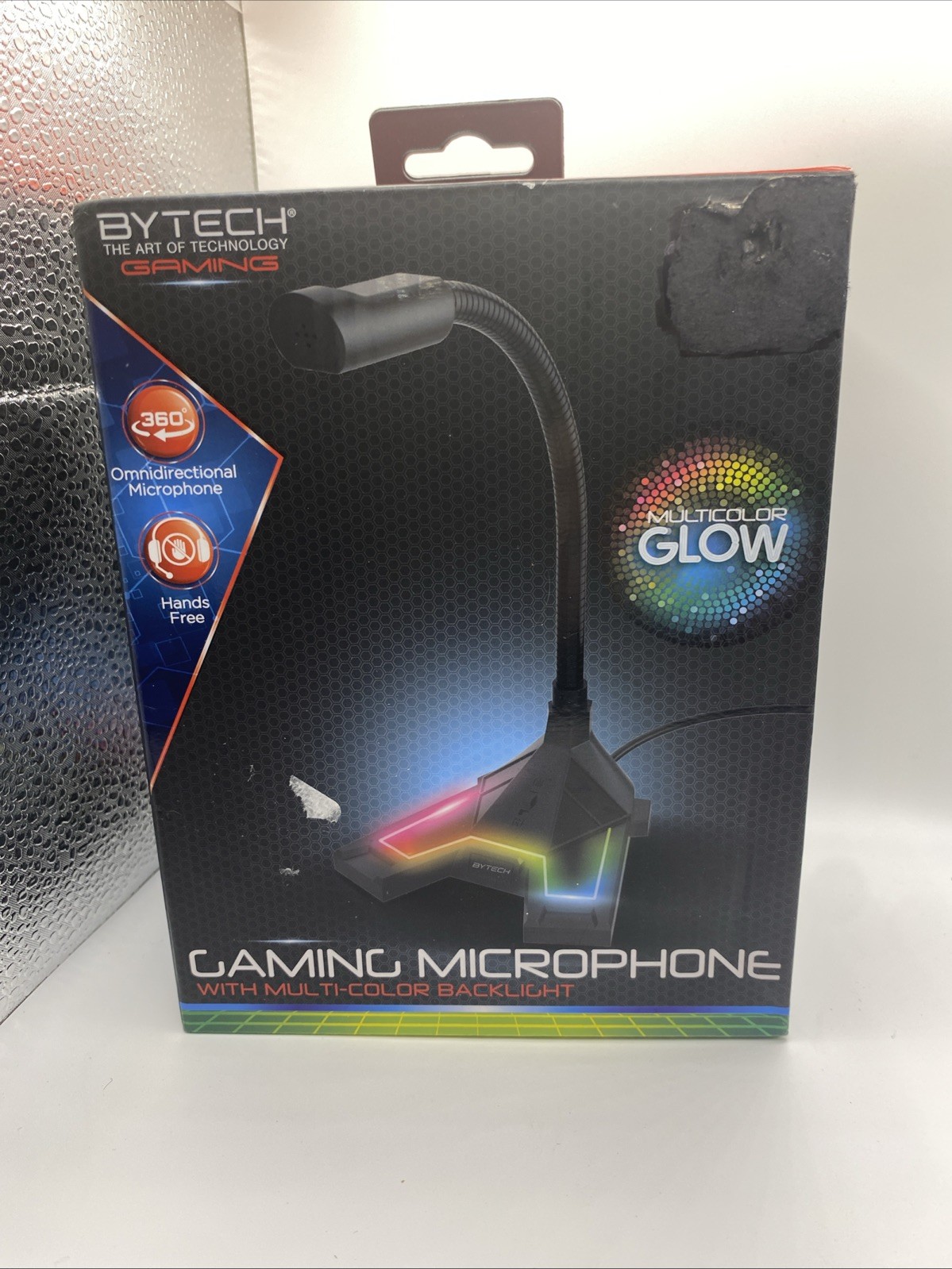 Bytech Adjustable Gaming microphone - new- Multi Color Backlight Hands Free NEW
