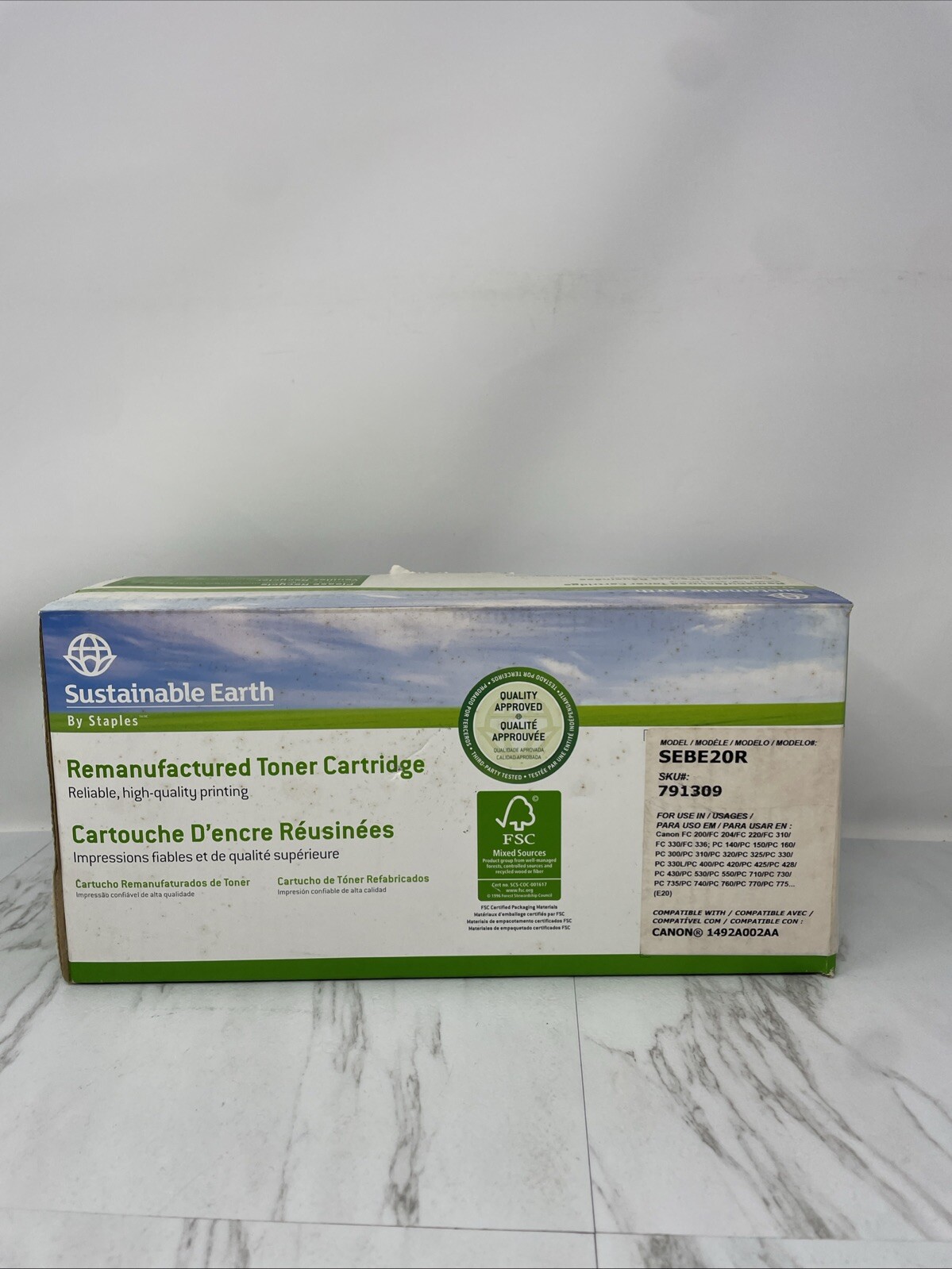 Sustainable Earth SEBE20R Toner cartridge Compatible with Canon 1492A002AA