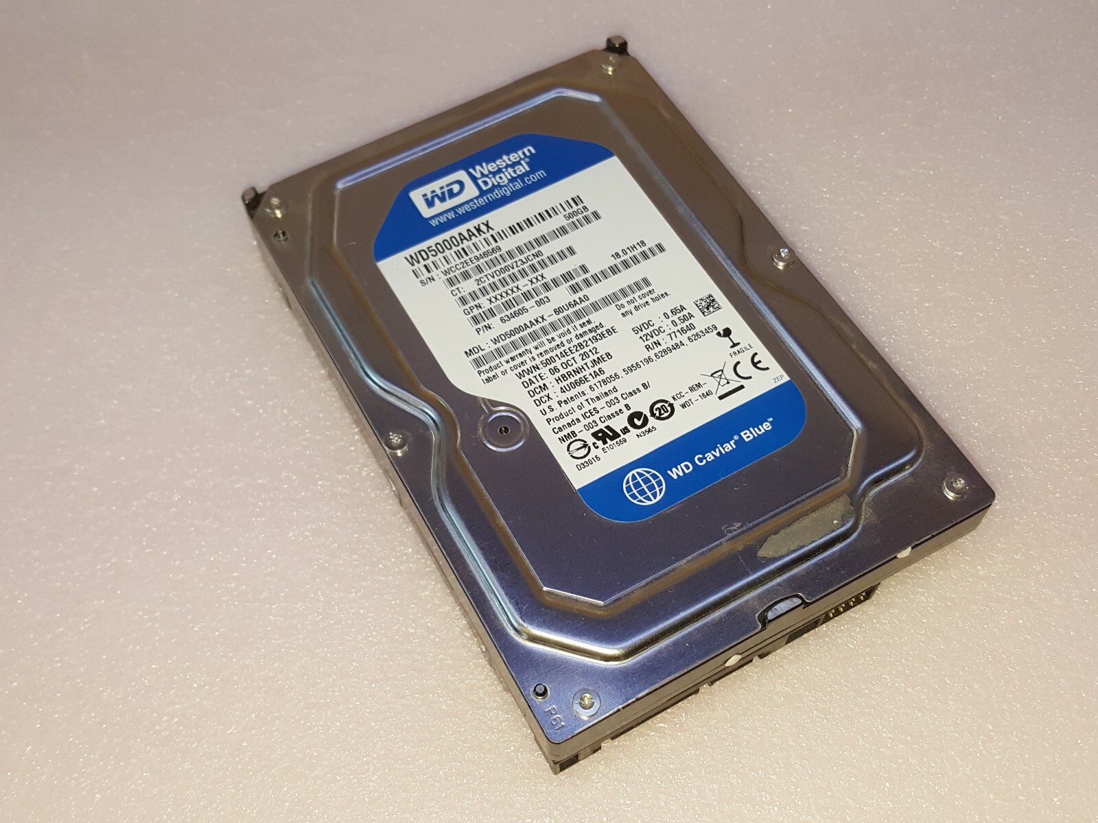 HP TouchSmart 9300 Elite AIO  500GB  Hard Drive - Windows 7 Home Premium 64 Bit 