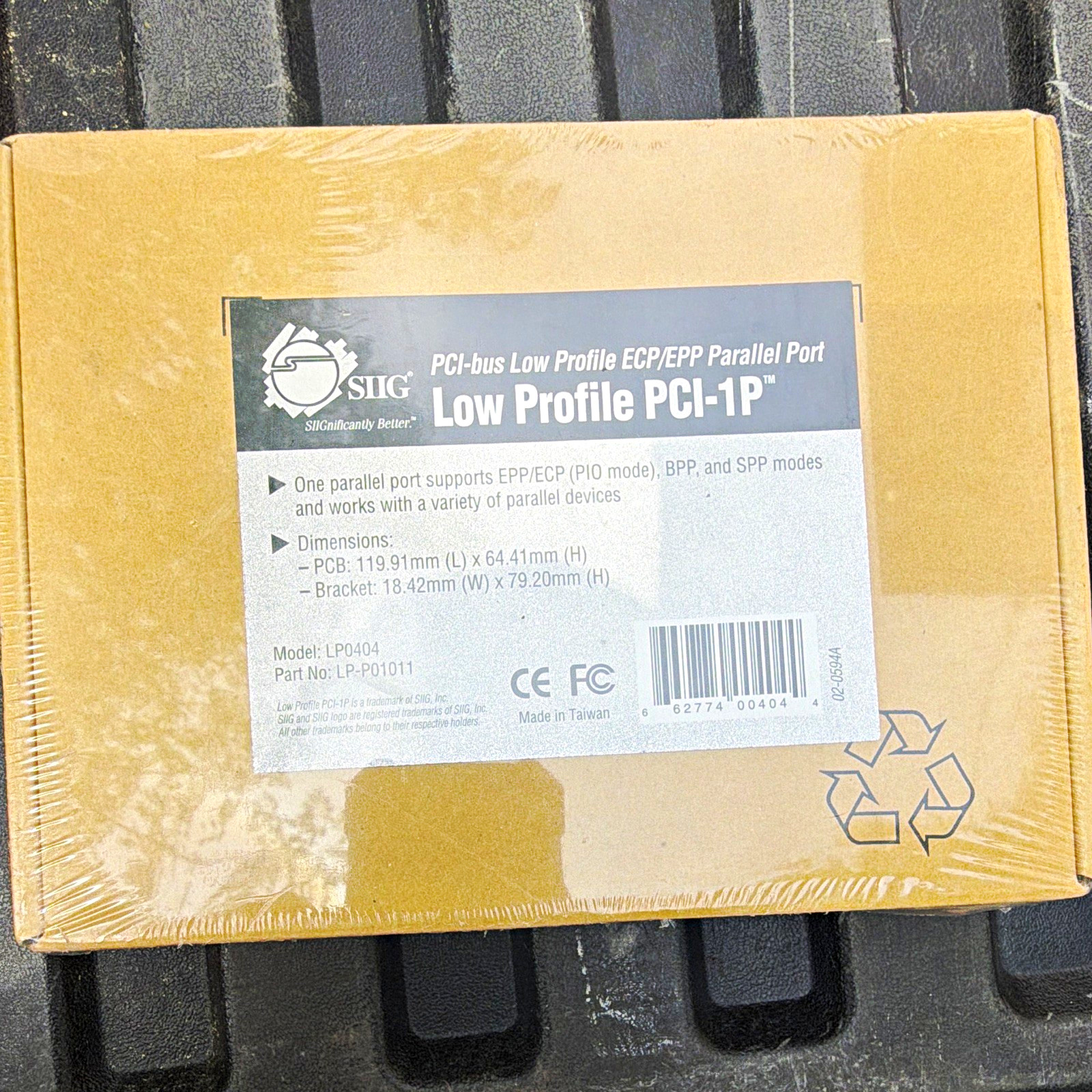 SIIG LP0404 Low Profile PCI Parallel Port Card ECP/EPP MPN LP-P01011