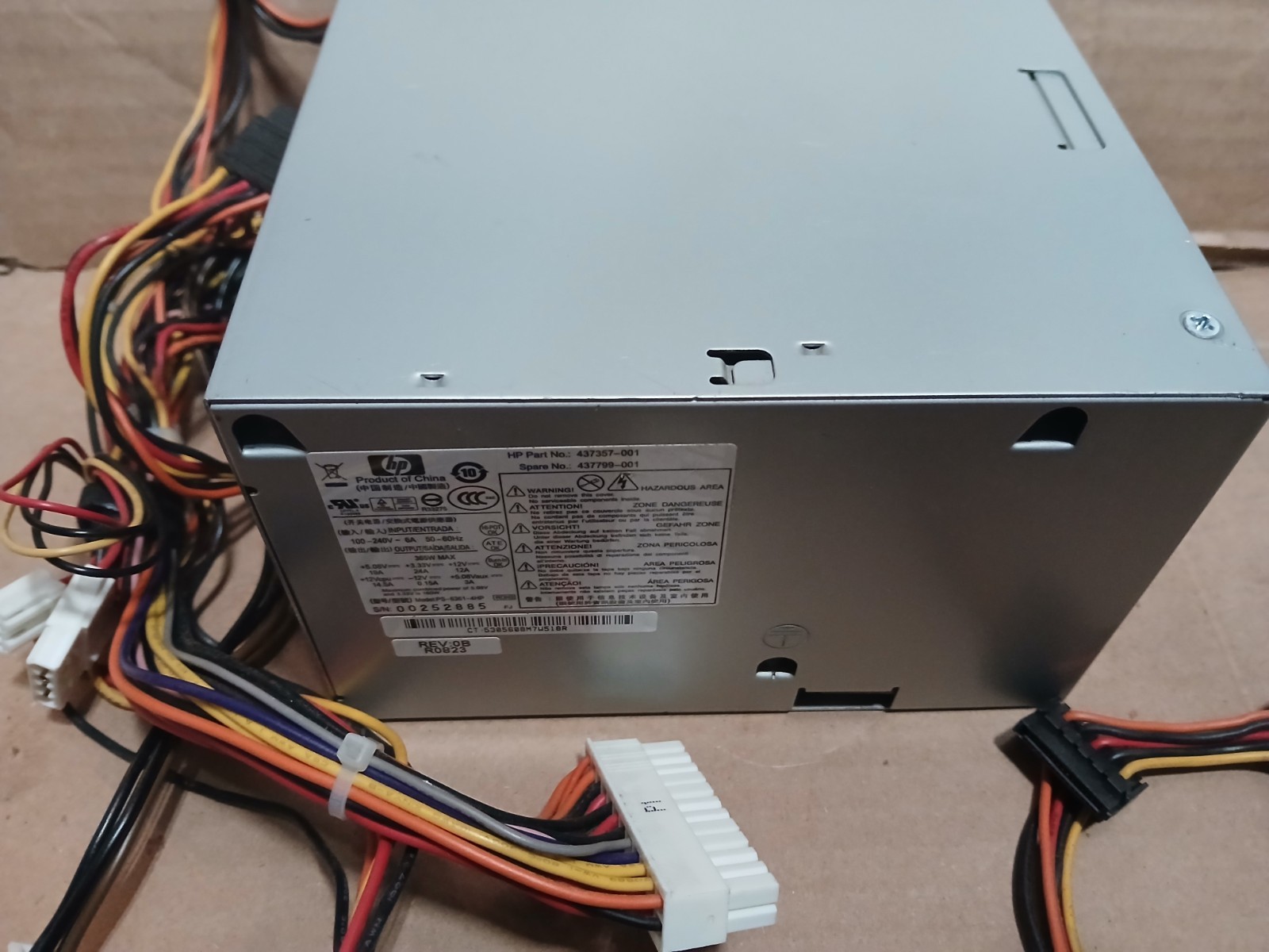 HP 365W Desktop Power Supply PS-6361-4HFD 437357-001 437799-001  Tested