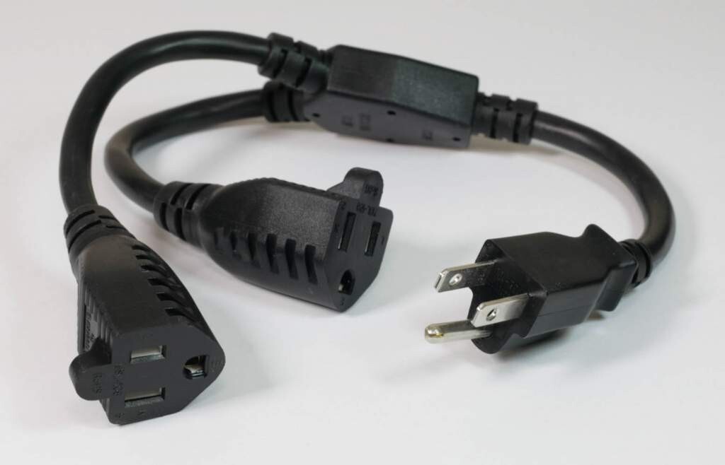 16 AWG Power Cord Splitter (NEMA 5-15P To NEMA 5-15R X2) UL Certified PCCABLES