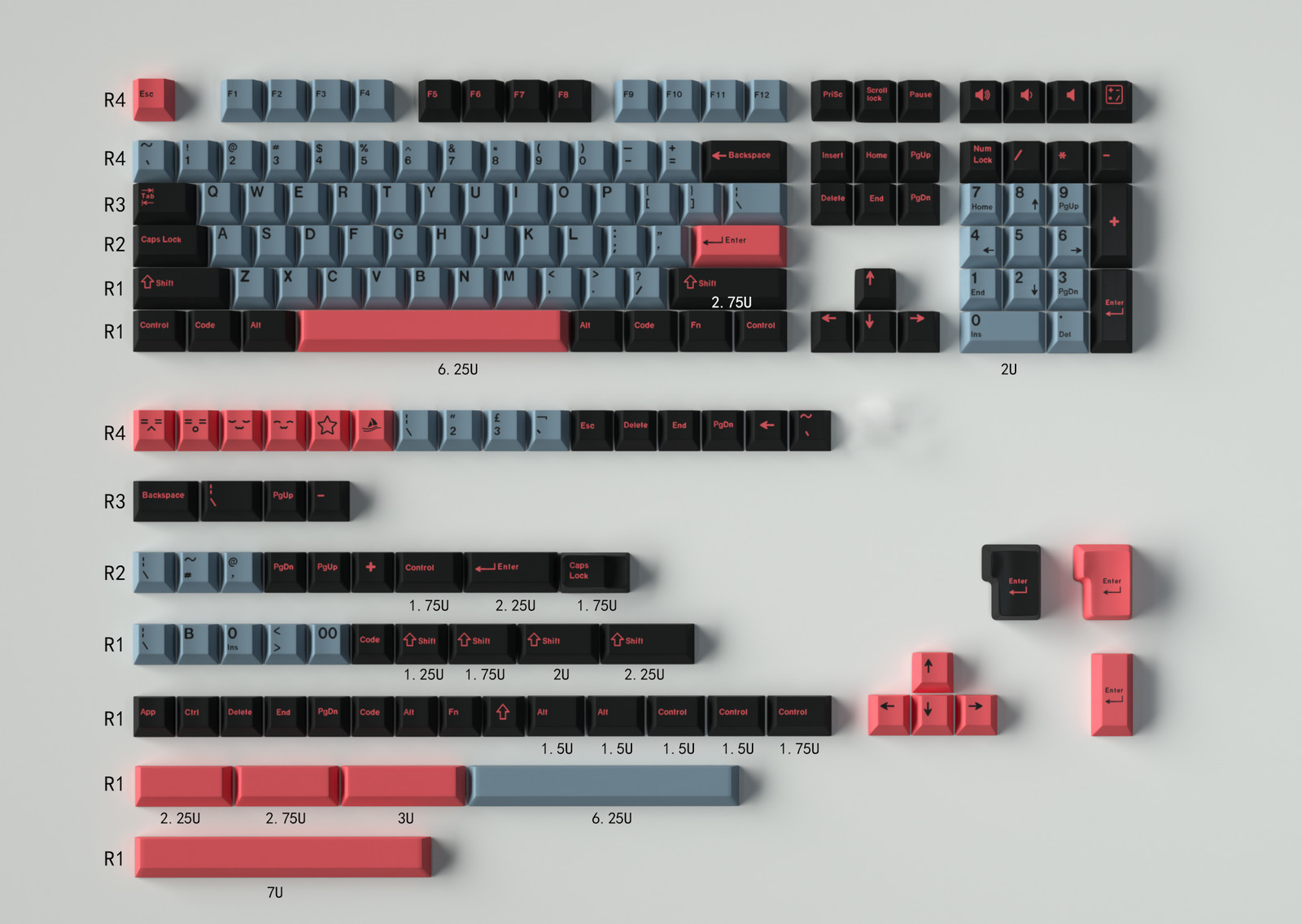 GMK COPY 8008 KEYCAP CHERRY PROFILE ABS 173PCS/SET