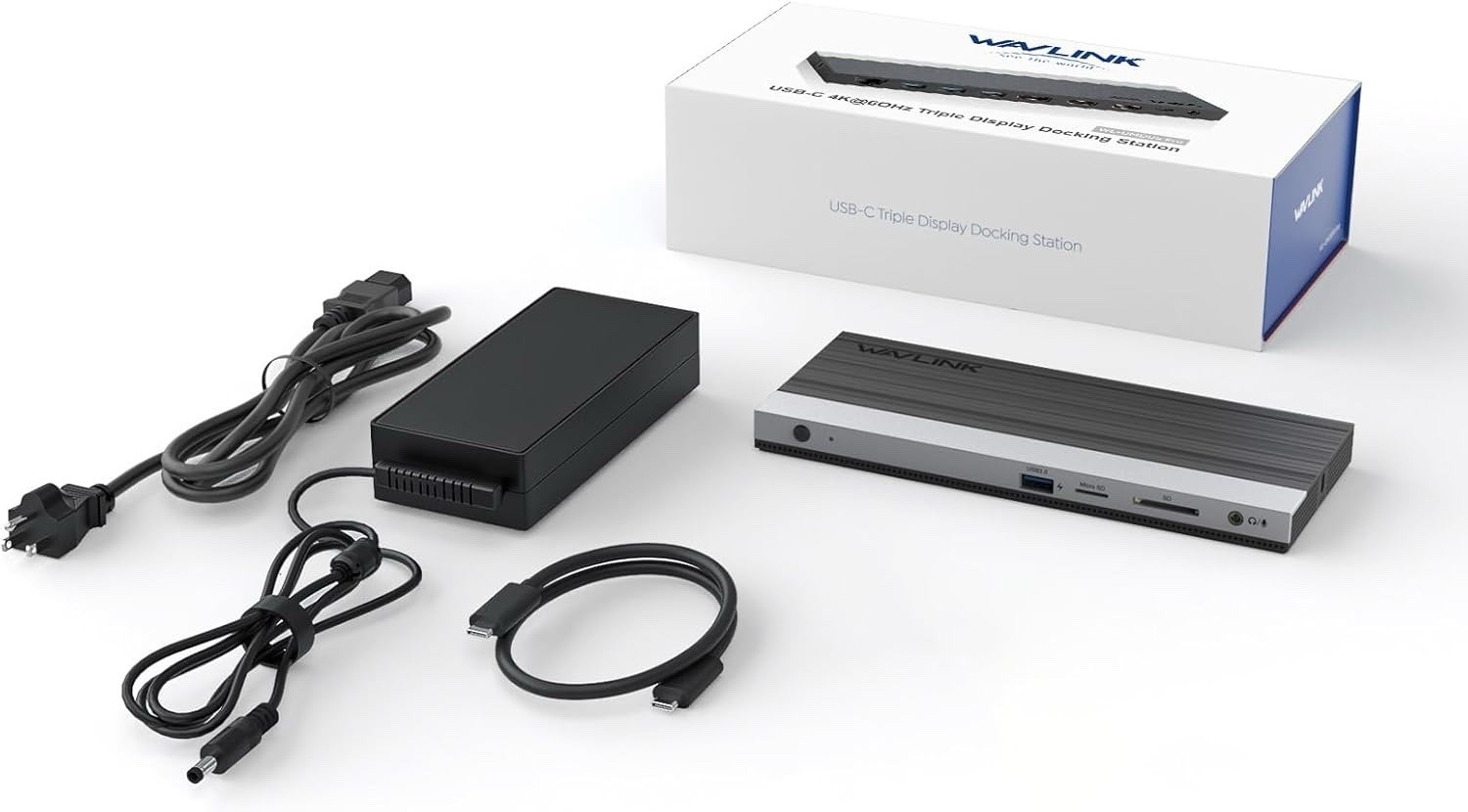 Wavlink WL-UMD01 USB-C 4K 60Hz Triple Display Docking Station Sealed New (E9)