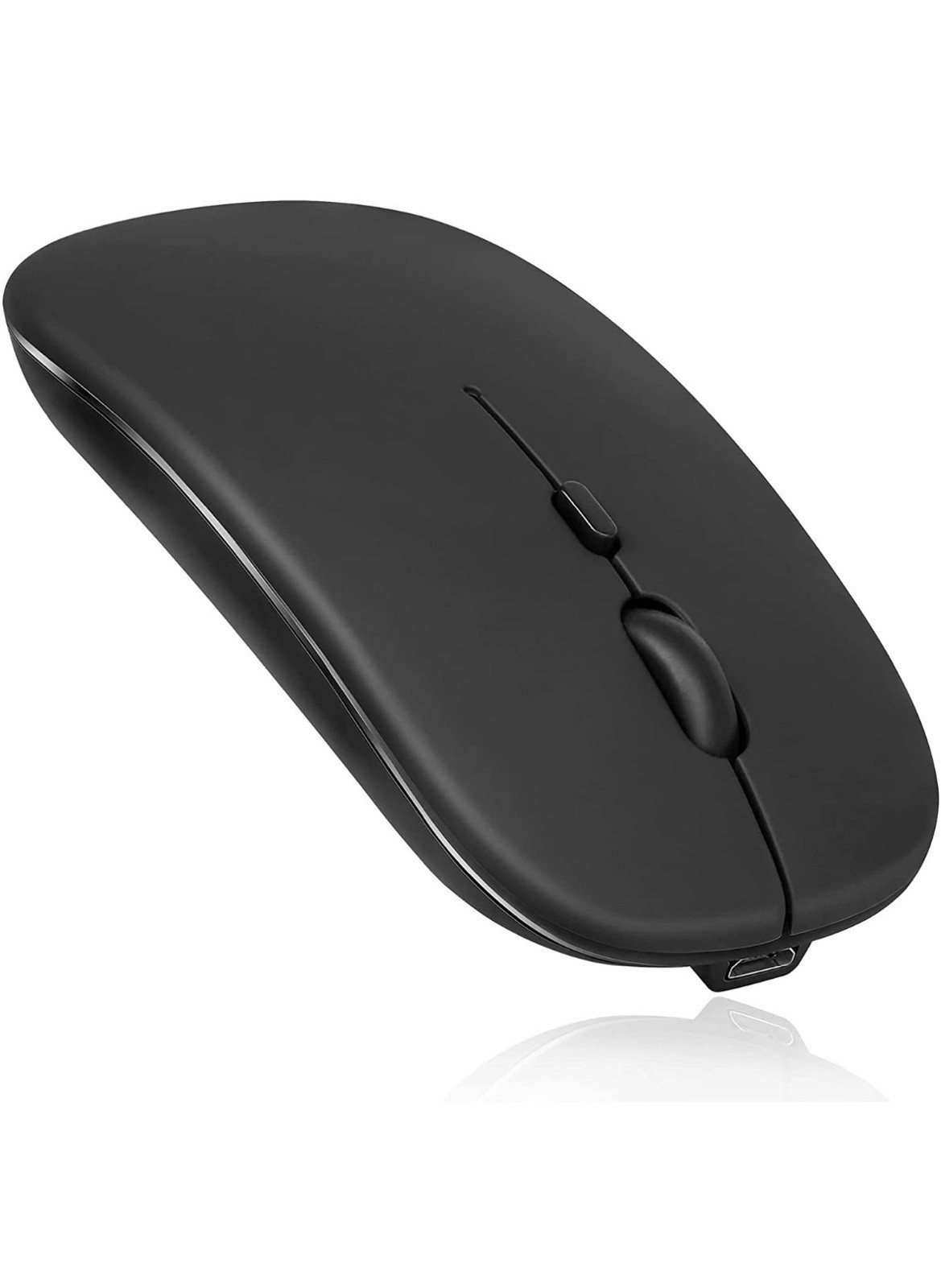 Wireless Optical Mouse Ergonomic Soft Touch Battery USB PC Gray