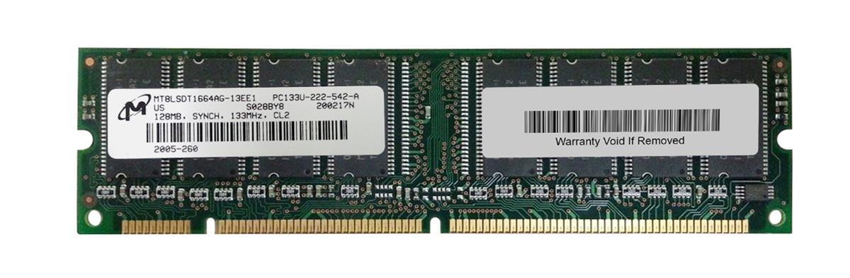 128MB SDR SD SDRAM PC PC133 133 SYNCH CL2 SINGLE RANK 1RX8 16X8 168PIN NON-ECC
