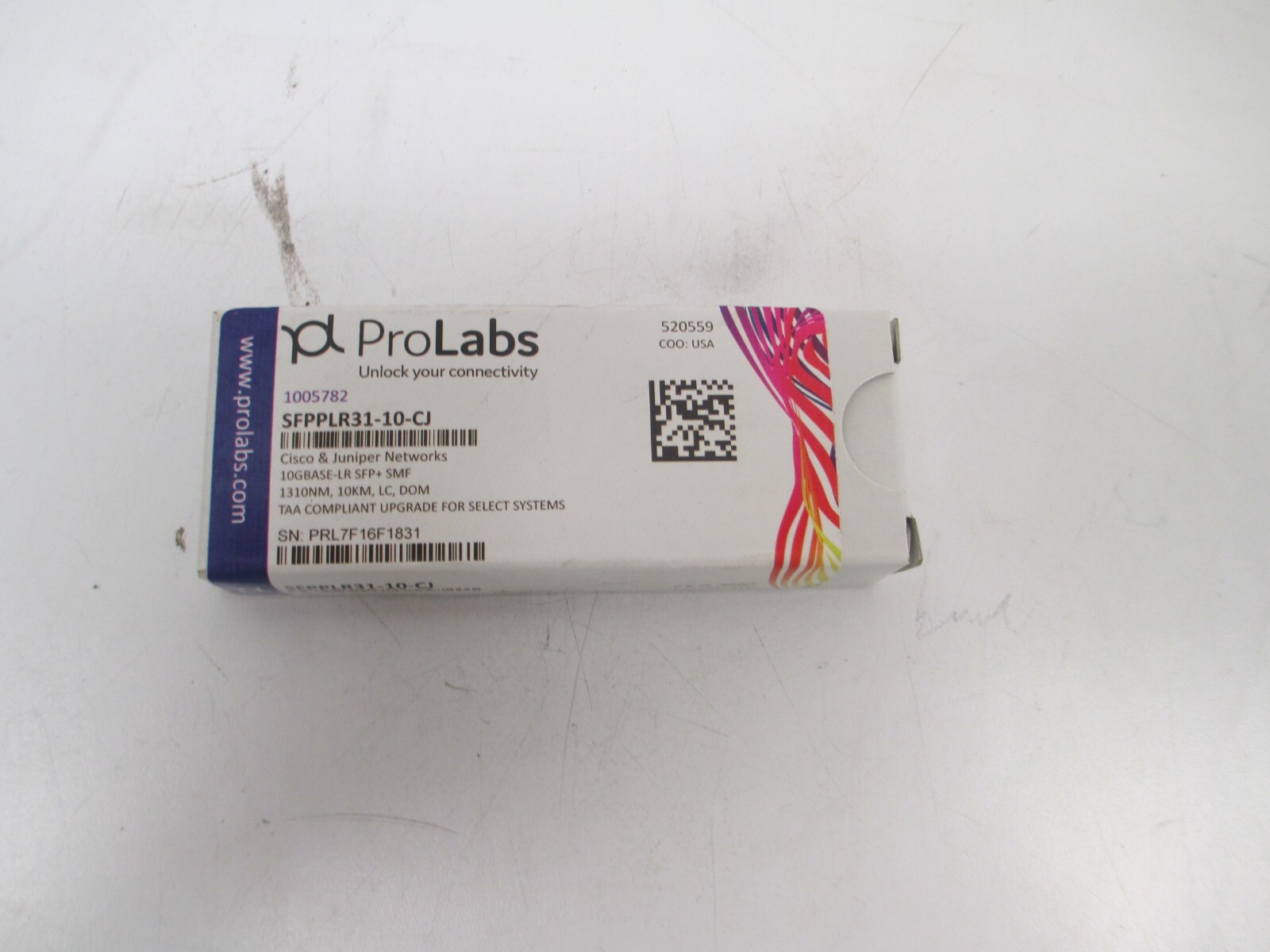 Prolabs 1005782 SFPPLR31-10-CJ Cisco & Juniper Networks 10GBase-LR SFP+ SMF