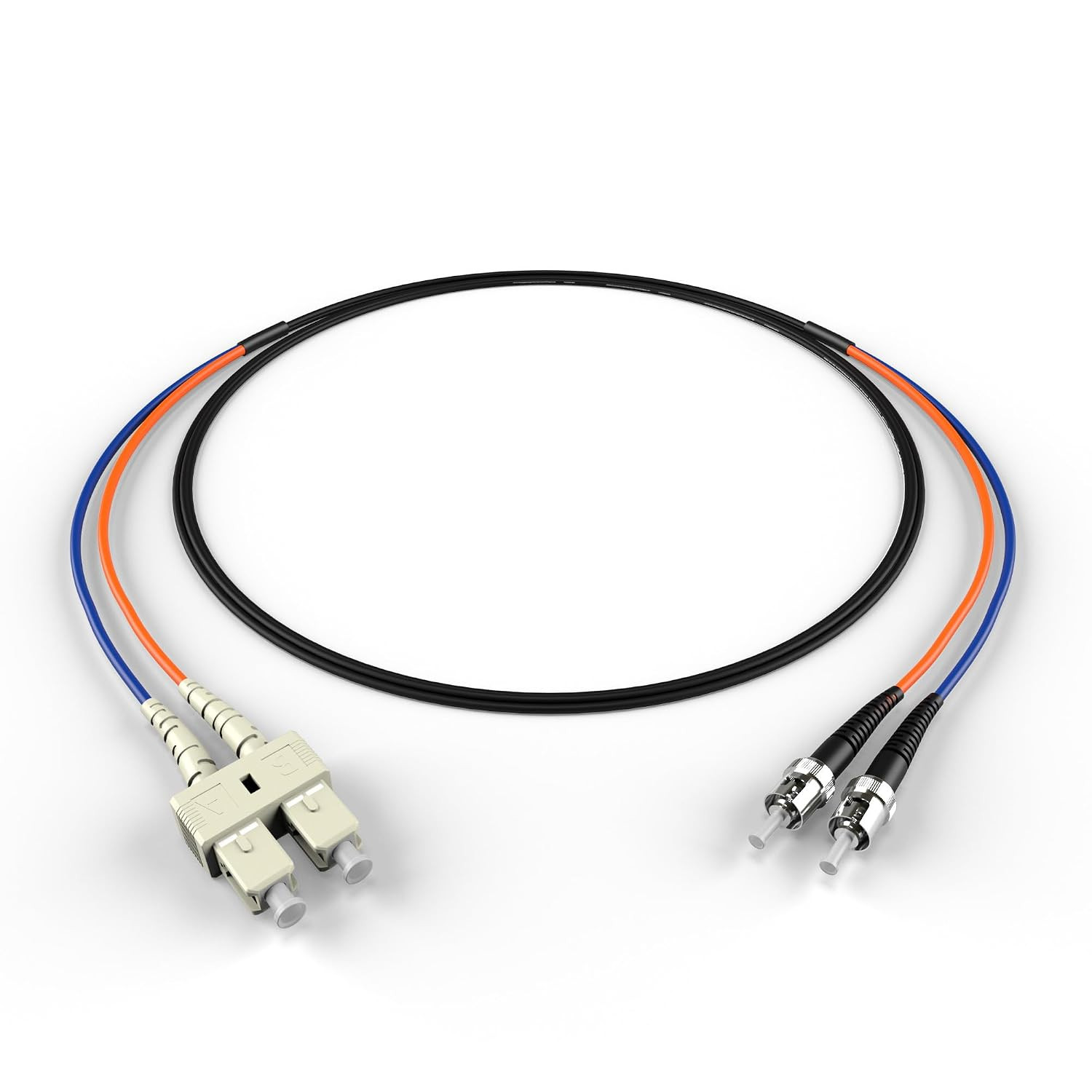 5M OM1 SC ST Fiber Optic Cable | Indoor/Outdoor Duplex 62.5/125 SC to ST Multimo