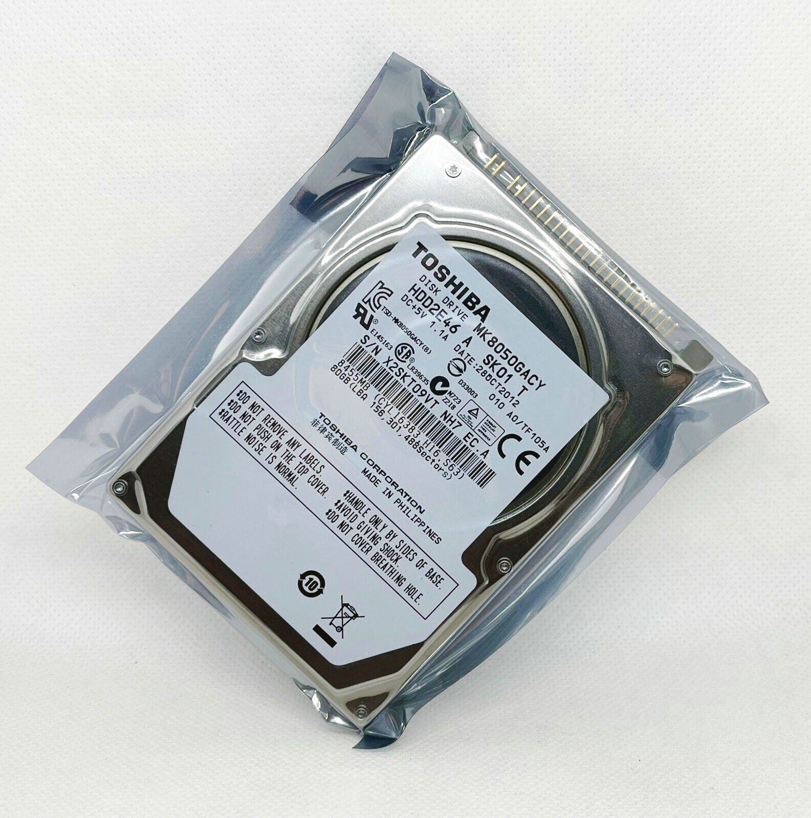 Toshiba 80GB MK8050GACY Car Navigation/Wide Temperature/Enterprise Hard Drive