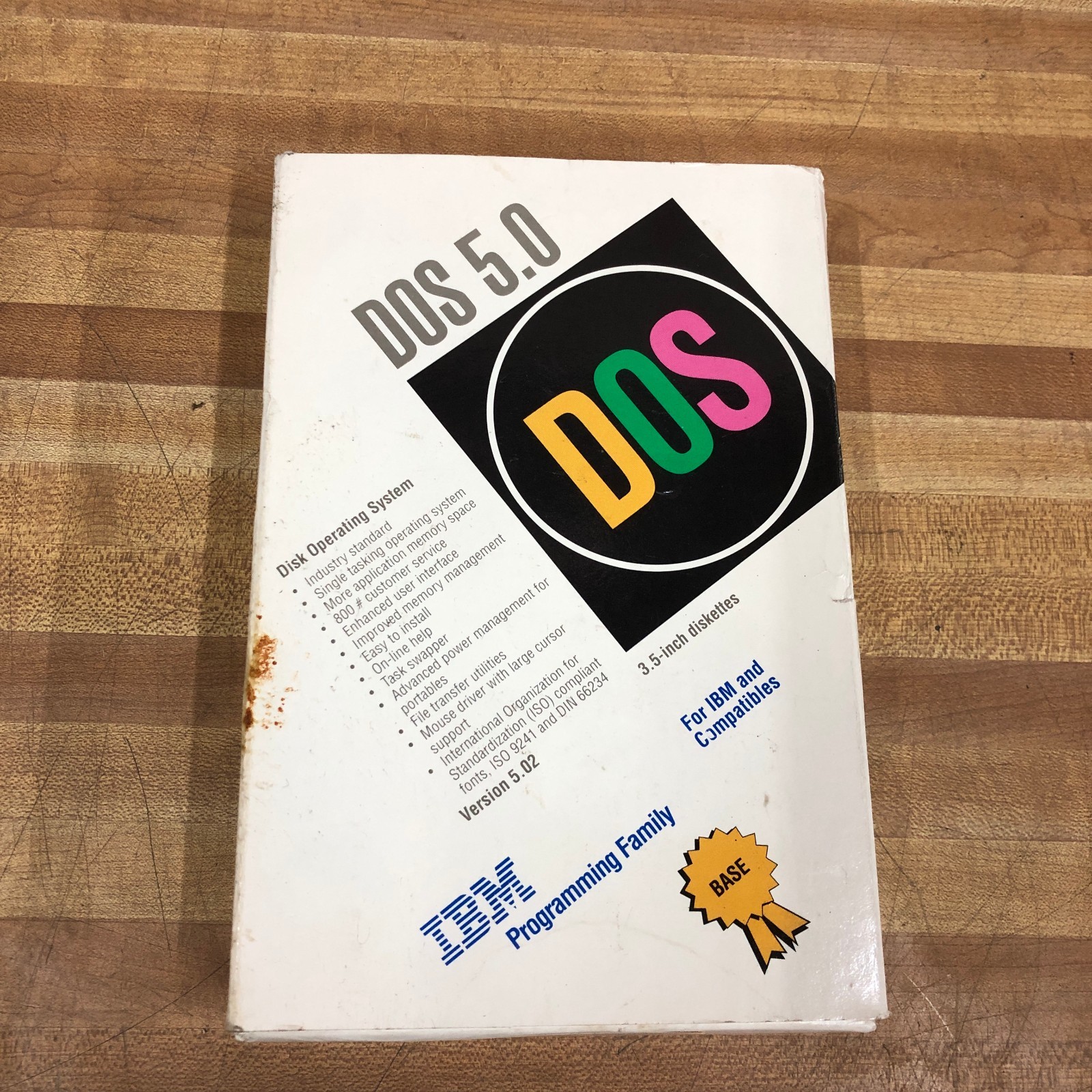 IBM DOS 5.0 OS Operating System Software on 3.5" Floppy Disks for PC Computer