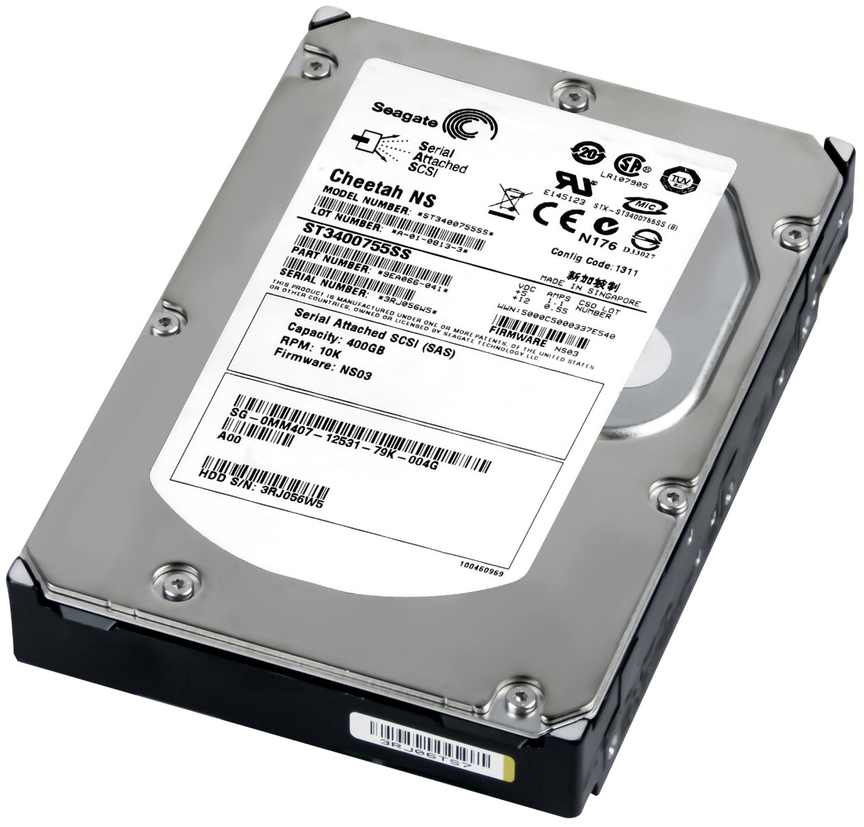HARD DRIVE DELL 0MM407 ST3400755SS 400GB 10K 16MB SAS 3.5'' 