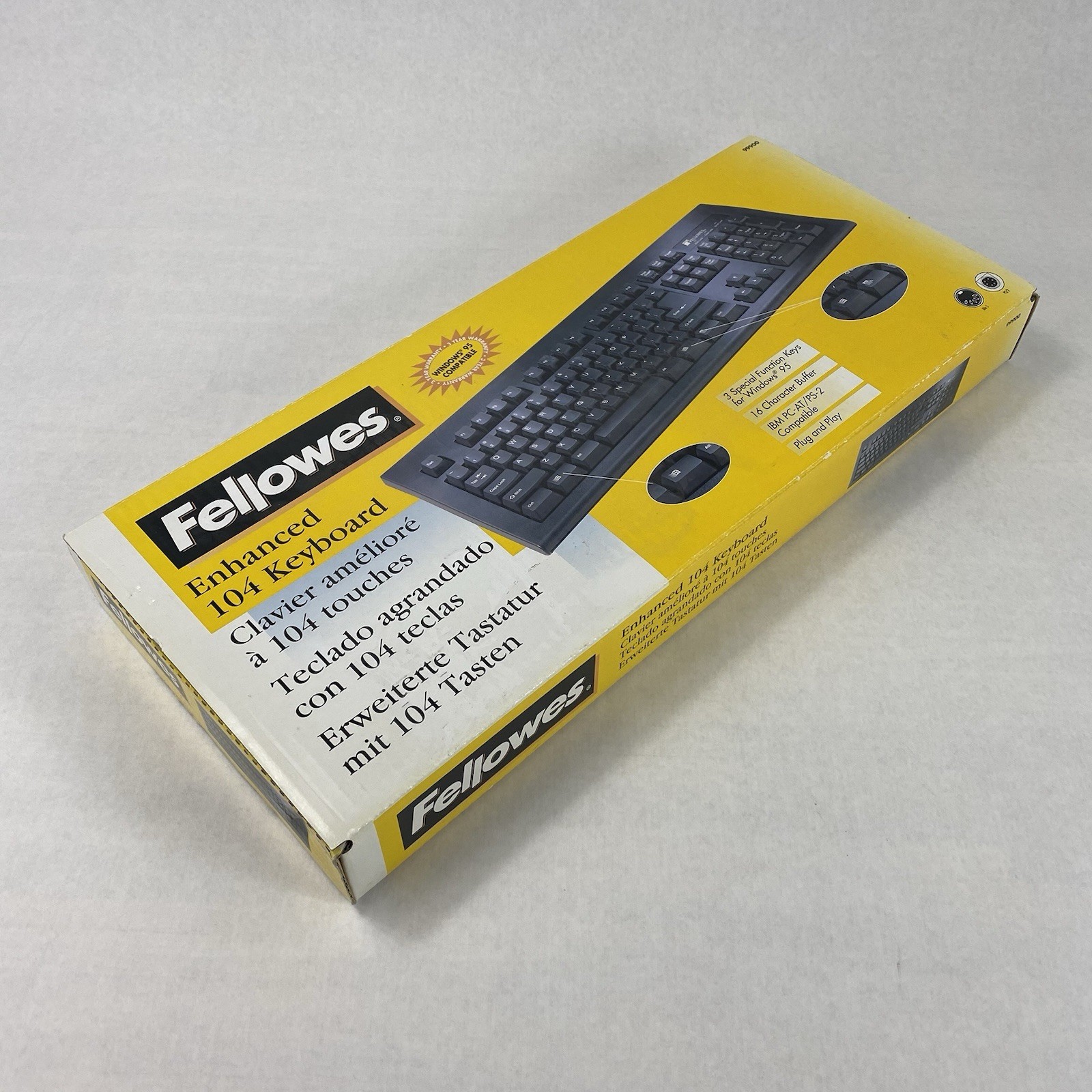 Fellowes 99900 Enhanced 104 Keyboard For Windows 95 - Open Box