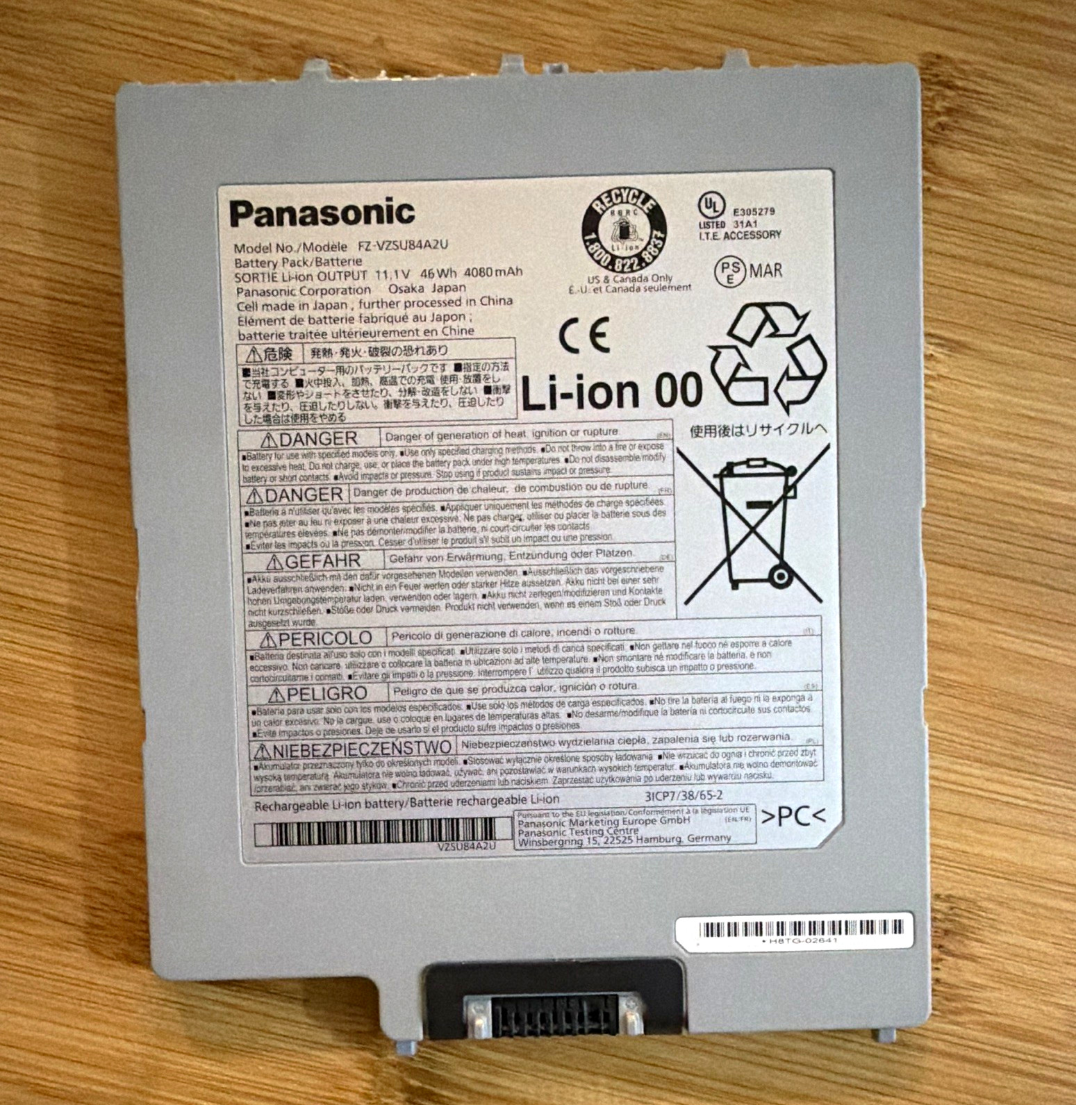 Panasonic Laptop Battery Pack FZ-VZSU84A2U 11.1V 4080mAh for Toughbook