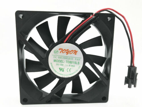 1PC TOYON TD8015LS 12V 0.08A 8015 80*80*15MM two-wire cooling fan