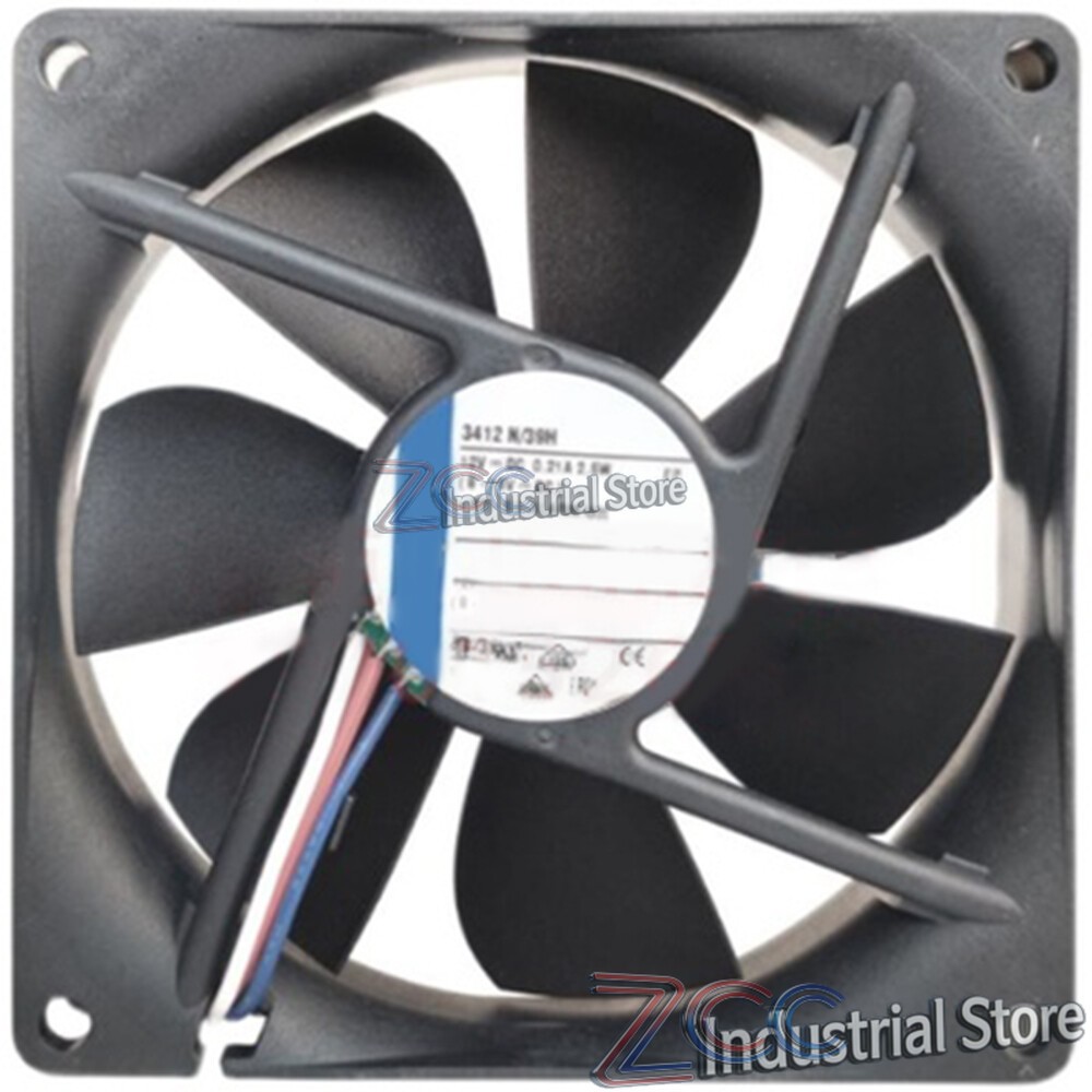 ebm-papst 3412N/39H 9225 DC12V 208mA 2.5W 3000RPM 3-Wire Cooling Fan Durable