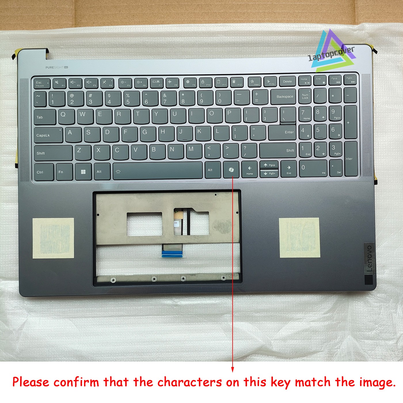 AM388000B00 For Lenovo Yoga Pro 9 16IMH9 Palmrest Keyboard No-Touchpad Luna Grey