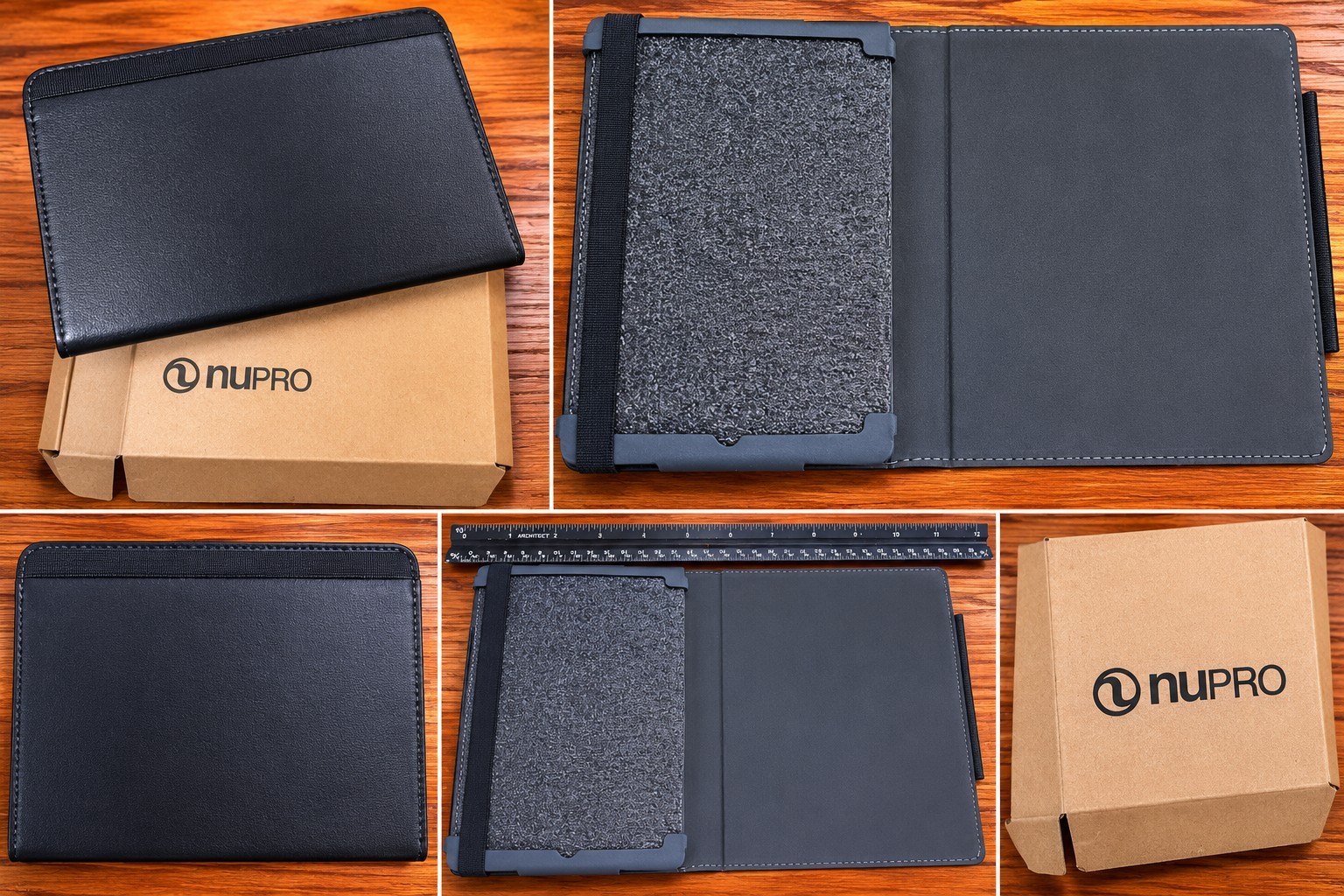 NuPro Black Universal Tablet Folio Case Cover