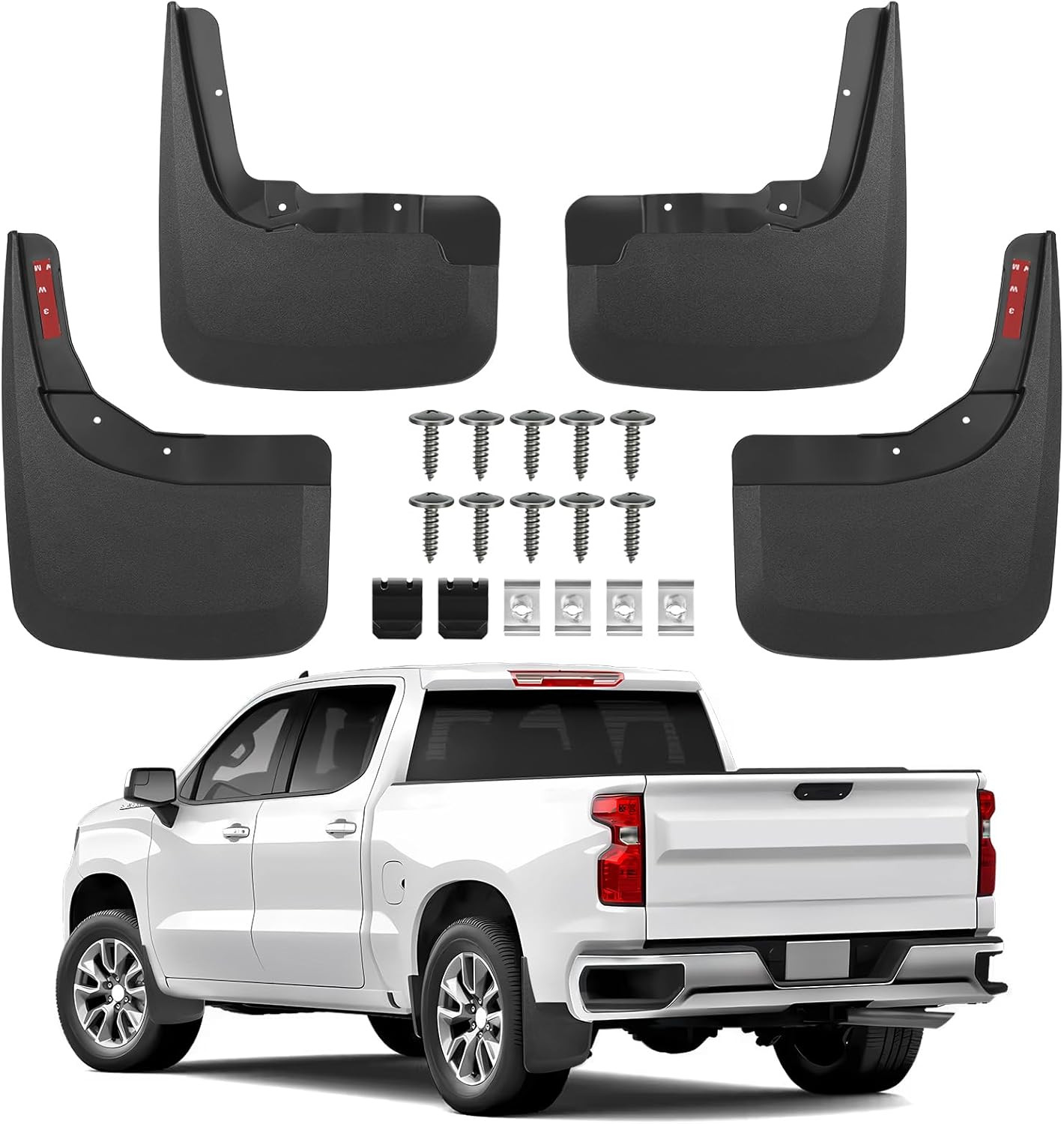 Mud Flaps for 2025 2024 2023 2022 2021 2020 2019 Chevy Silverado 1500 Accessorie