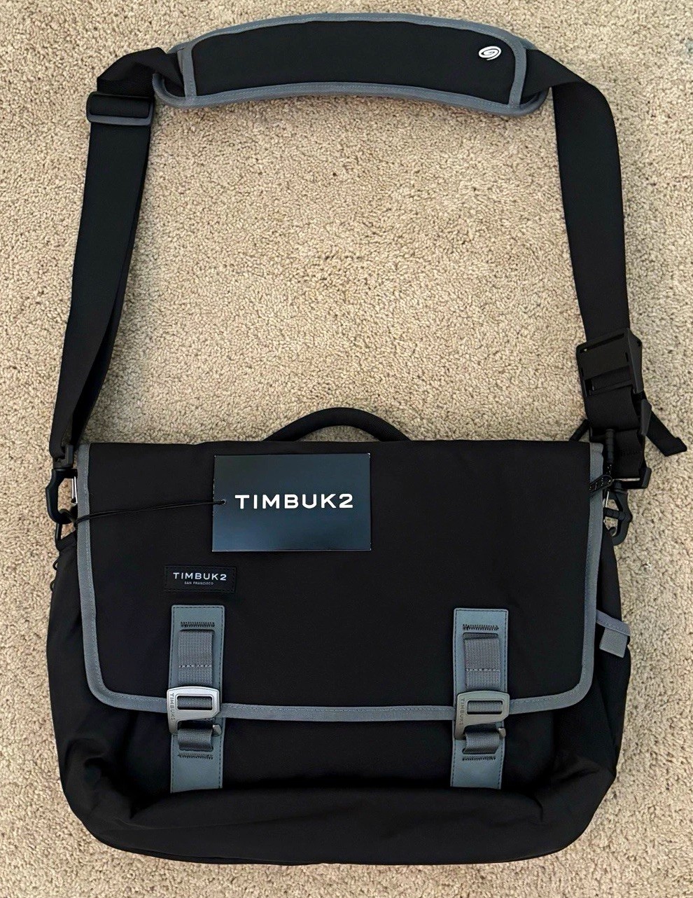 Timbuk2 Command Messenger 15" Laptop Bag Black Gunmetal TSA Padded