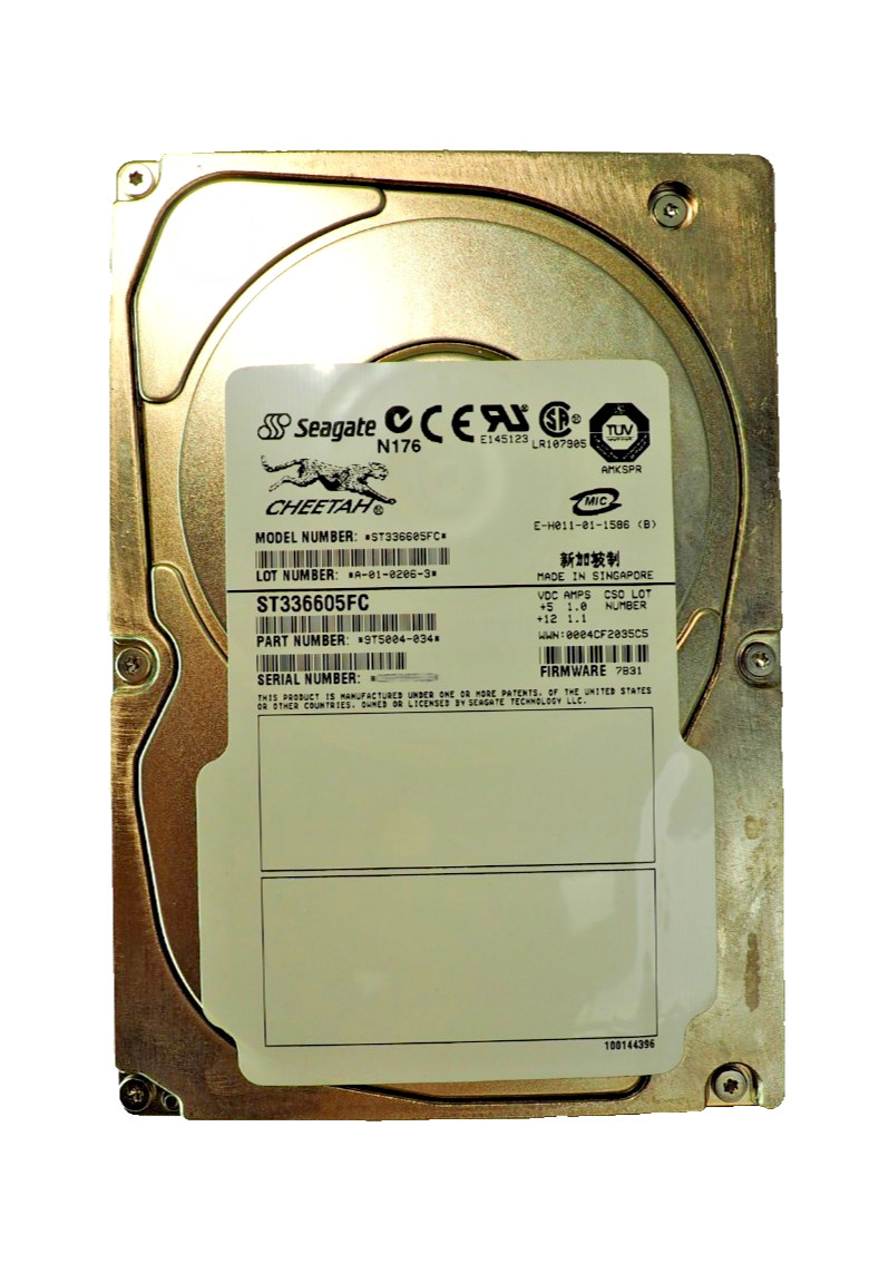 Seagate Cheetah ST336605FC 9T5004-034 36GB 10k RPM 3.5'' SCSI Fiber Channel HDD
