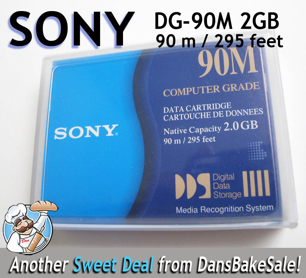 Sony DG90M DDS 2 GB Data Cartridge 90 m / 295 feet New Single Cartridge