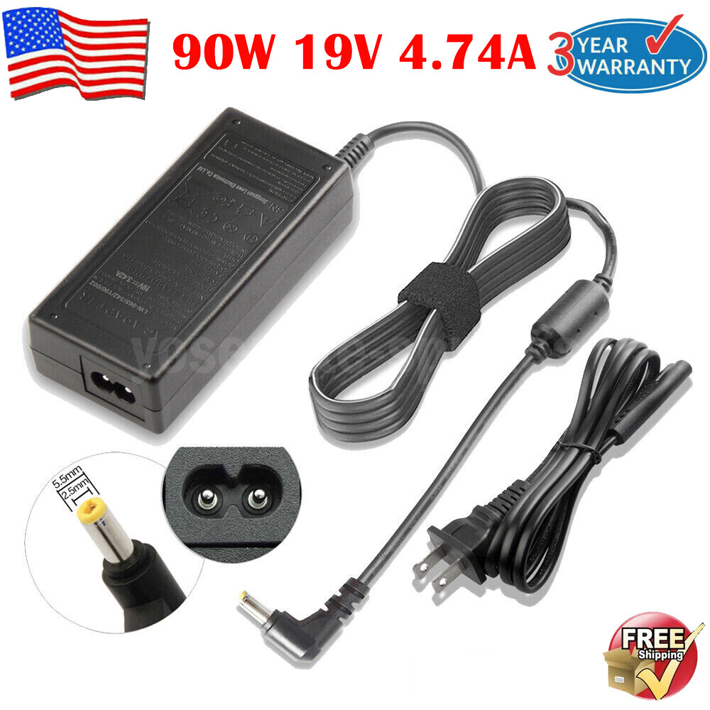 90W 19V 4.74A AC Adapter Laptop Charger For Toshiba Satellite Power Supply Cord