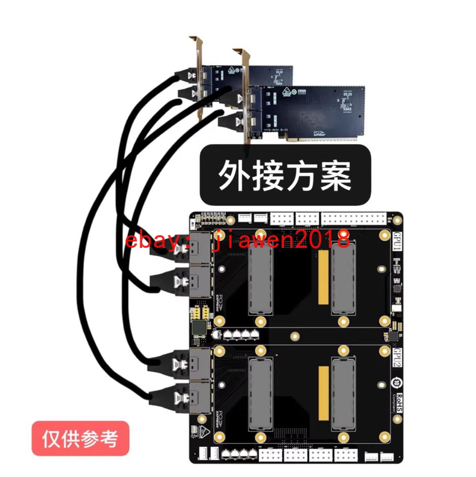External NVIDIA V100 SXM2 300G NVlink interconnect Dual Card 2*SXM2 Adapter 