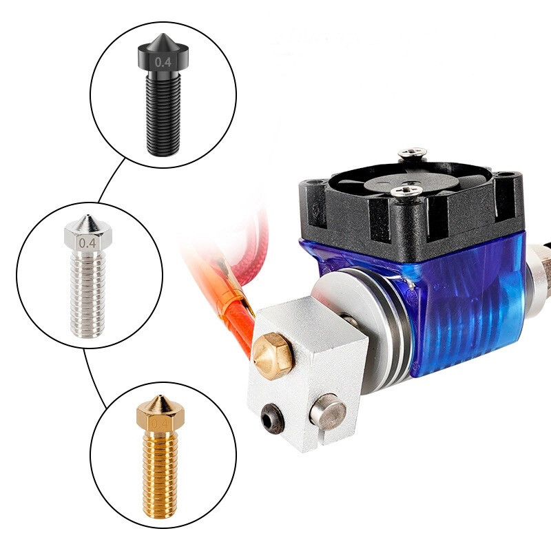 0.2/0.4/0.6/0.8mm Nozzles V6 For Artillery Sidewinder X1 & X2 Genius Pro