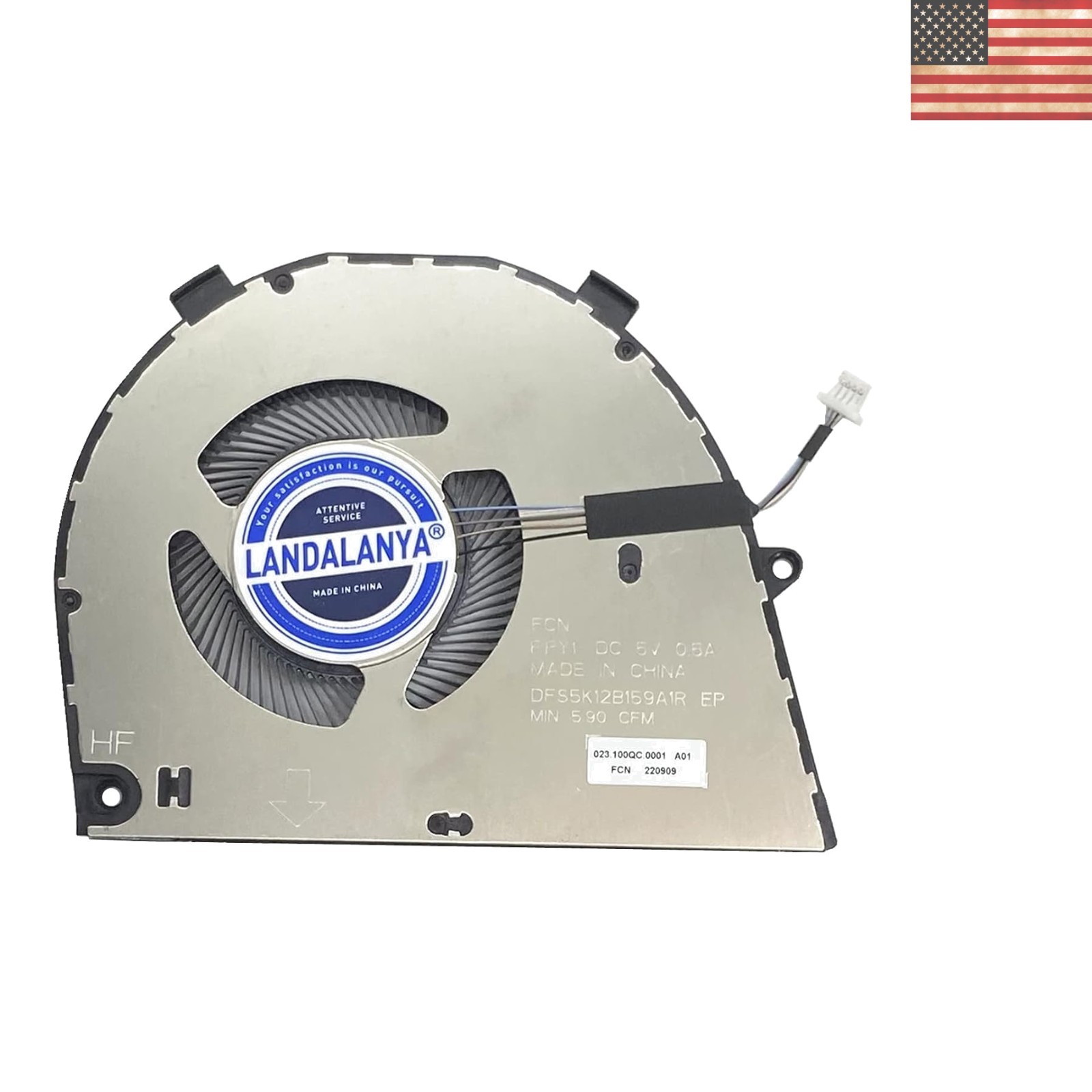 CPU Fan for Dell Inspiron 16 5620/5625/7620 2-in-1 Vostro 16-5620/5625 Series FP