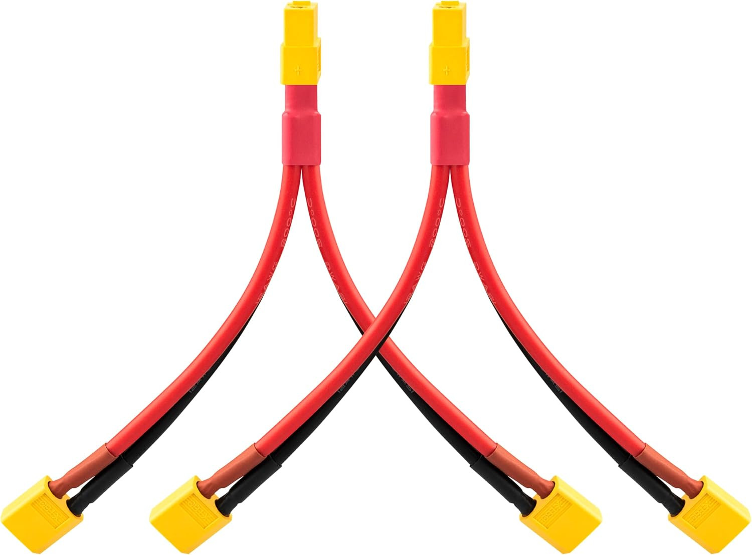 XT60 Y Splitter Cable, 12AWG 6.5inches 1 Female to 2 Male Parallel Connector,...