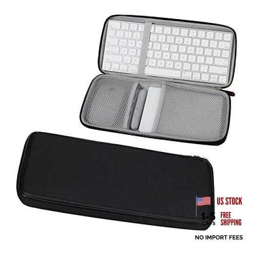 Hard Travel Case for Apple Magic Keyboard MLA22LL/A + Trackpad 2 PU Black