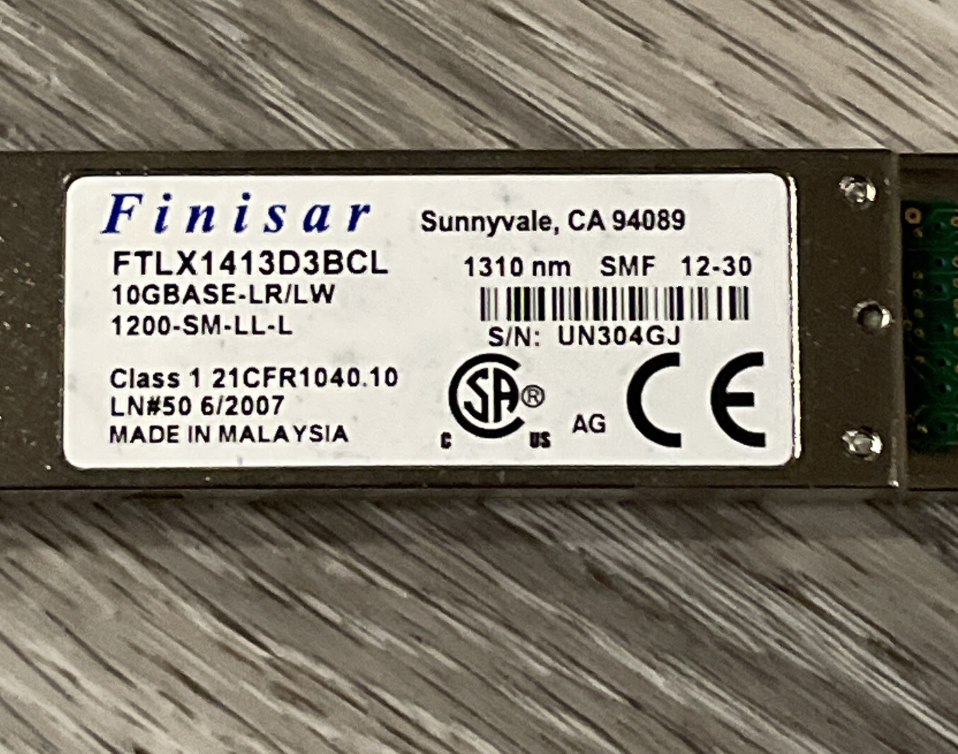FTLX1413D3BCL FINISAR 1200-SL-LL-L 10GBASE-LR/LW 1310nm SMF T 80xAvail  #M37-10