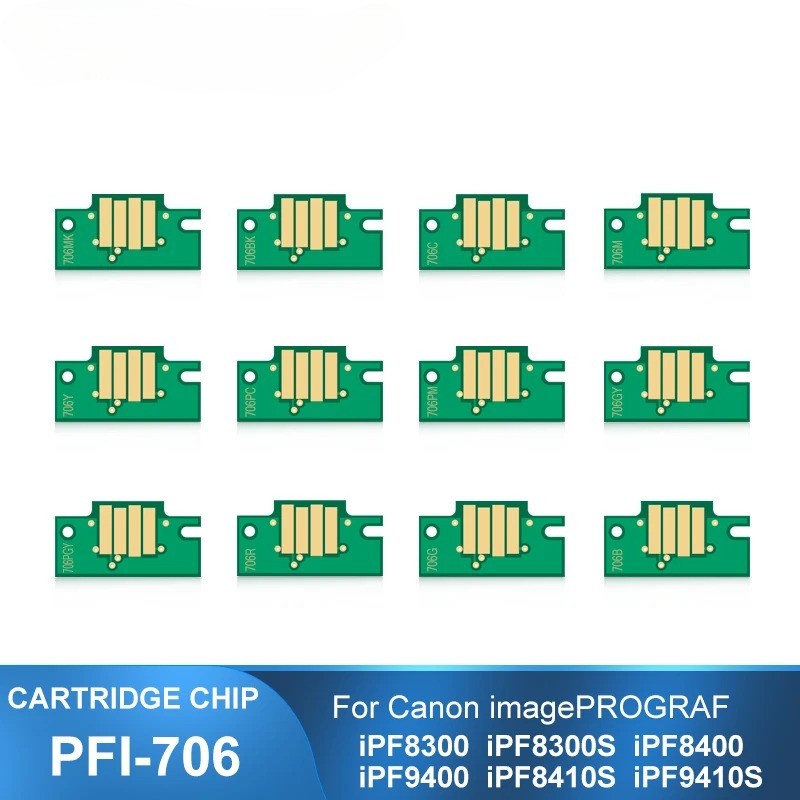 PFI-706 PFI 706 Cartridge Chip For Canon iPF8300/S iPF8400/SE iPF9400/S iPF8410s