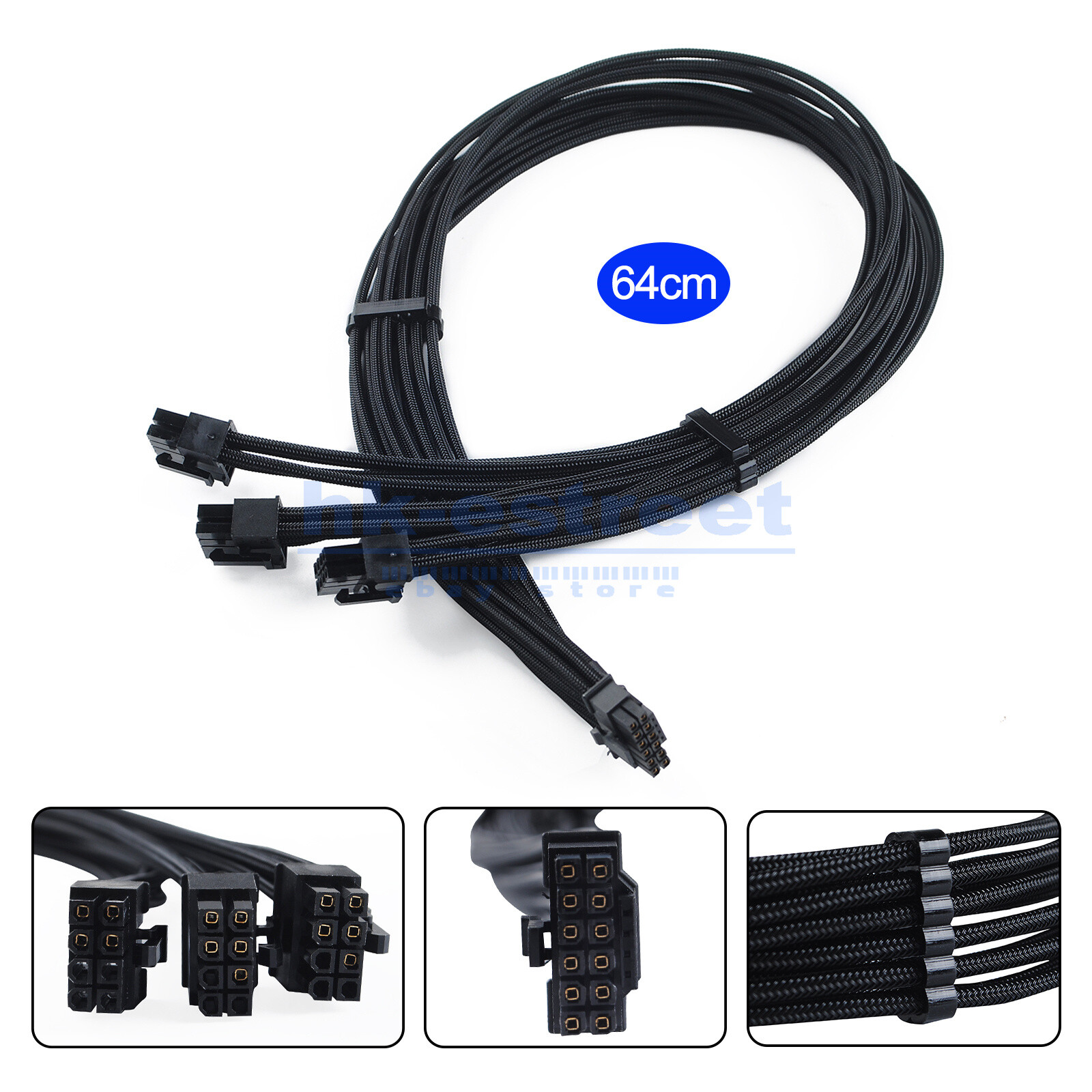 Mini 16pin to 3x8pin PCIE Video Card Power Cable For Seasonic & EVGA RTX 4090 