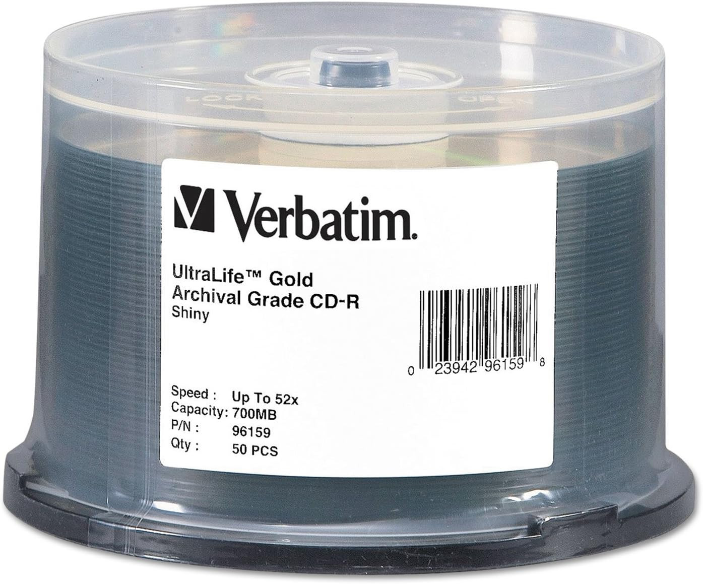 Verbatim CD-R 700MB 52X Ultralife Gold Archival Grade - Branded Surface & Hard C