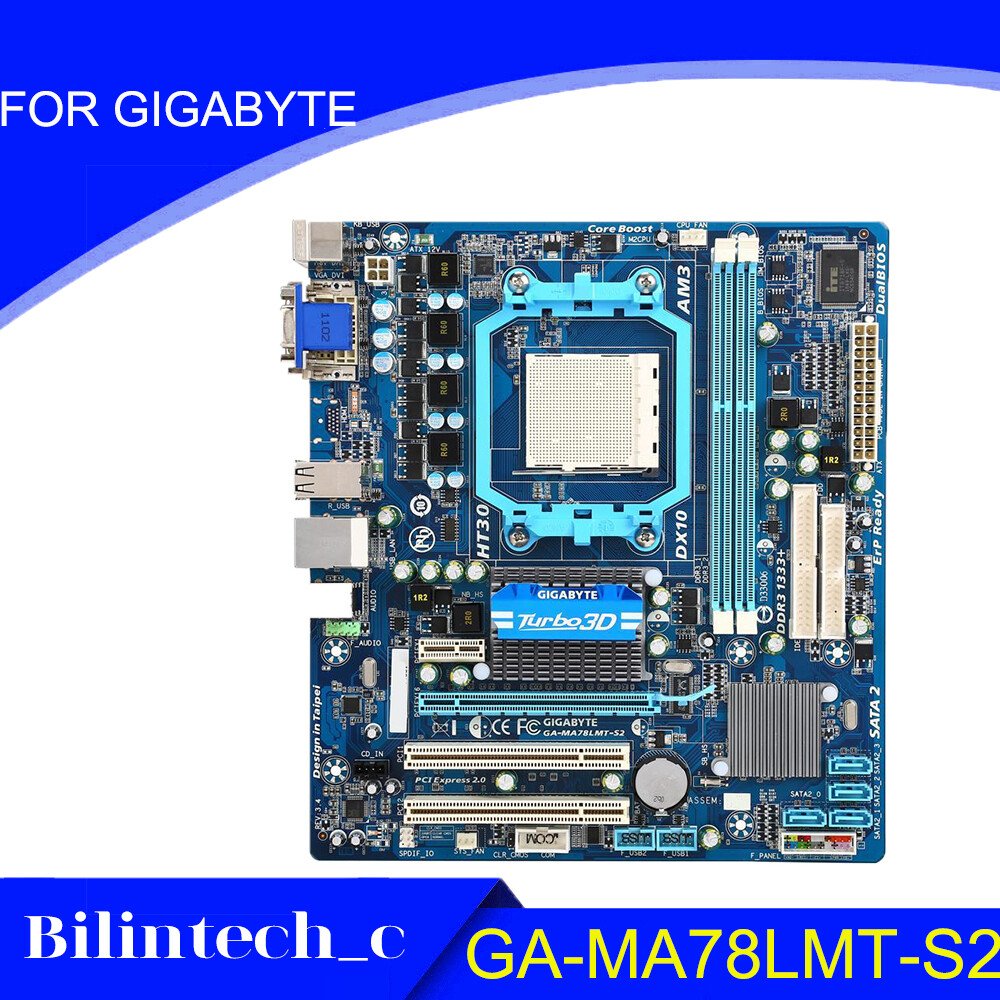 FOR GIGABYTE GA-MA78LMT-S2 AM3/AM3+ 16G 780G DDR3 AMD Motherbroad Test ok