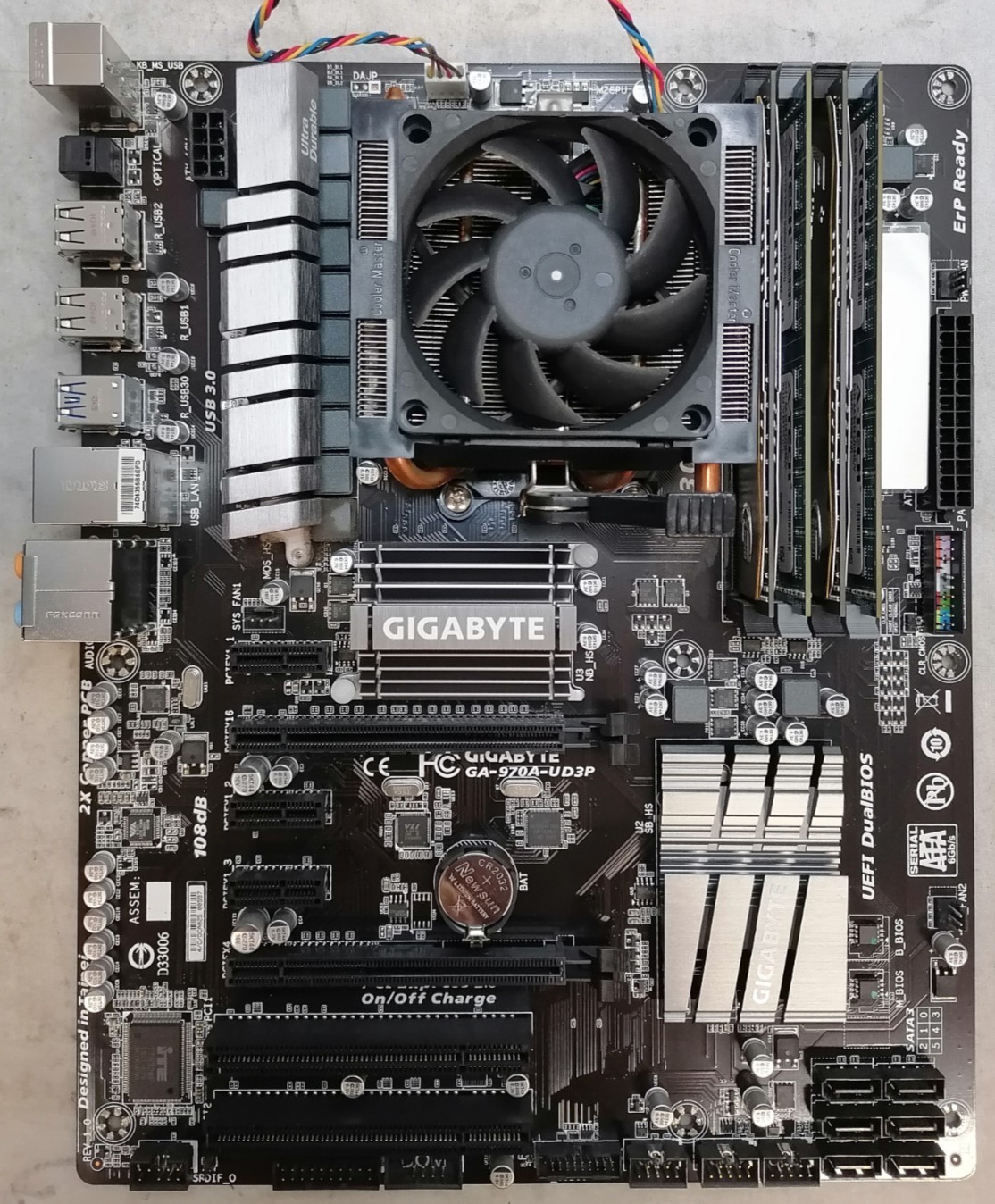 GIGABYTE GA-970A-UD3P Rev 1.0 Motherboard AM3+/OctalCore FX-8320/16GB RAM