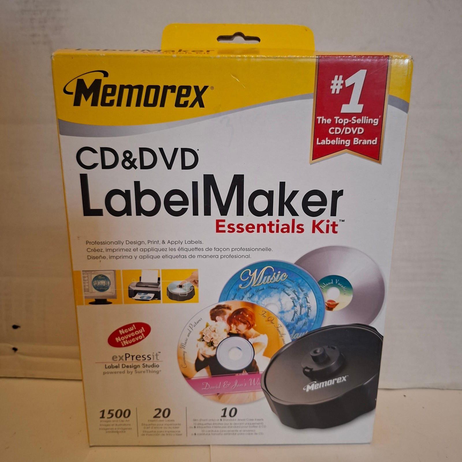 Memorex CD & DVD Label Maker Essentials Kit 2005 IOB Comes With Everything Shown