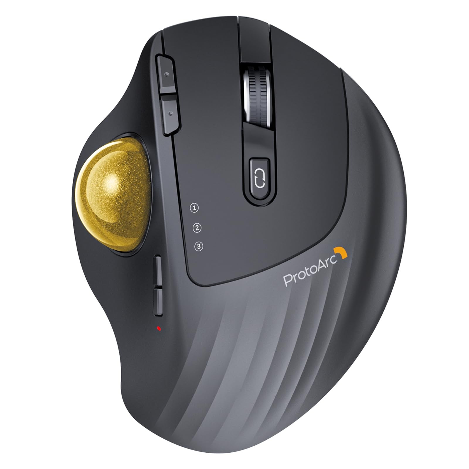 EM01 NL Wireless Trackball Mouse Rechargeable Thumb Control Gold PC
