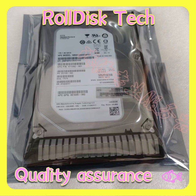 New Fit 861691-B21 HP 1TB SATA 6G 3.5 LFF Midline Smart Carrier HDD 862128-001